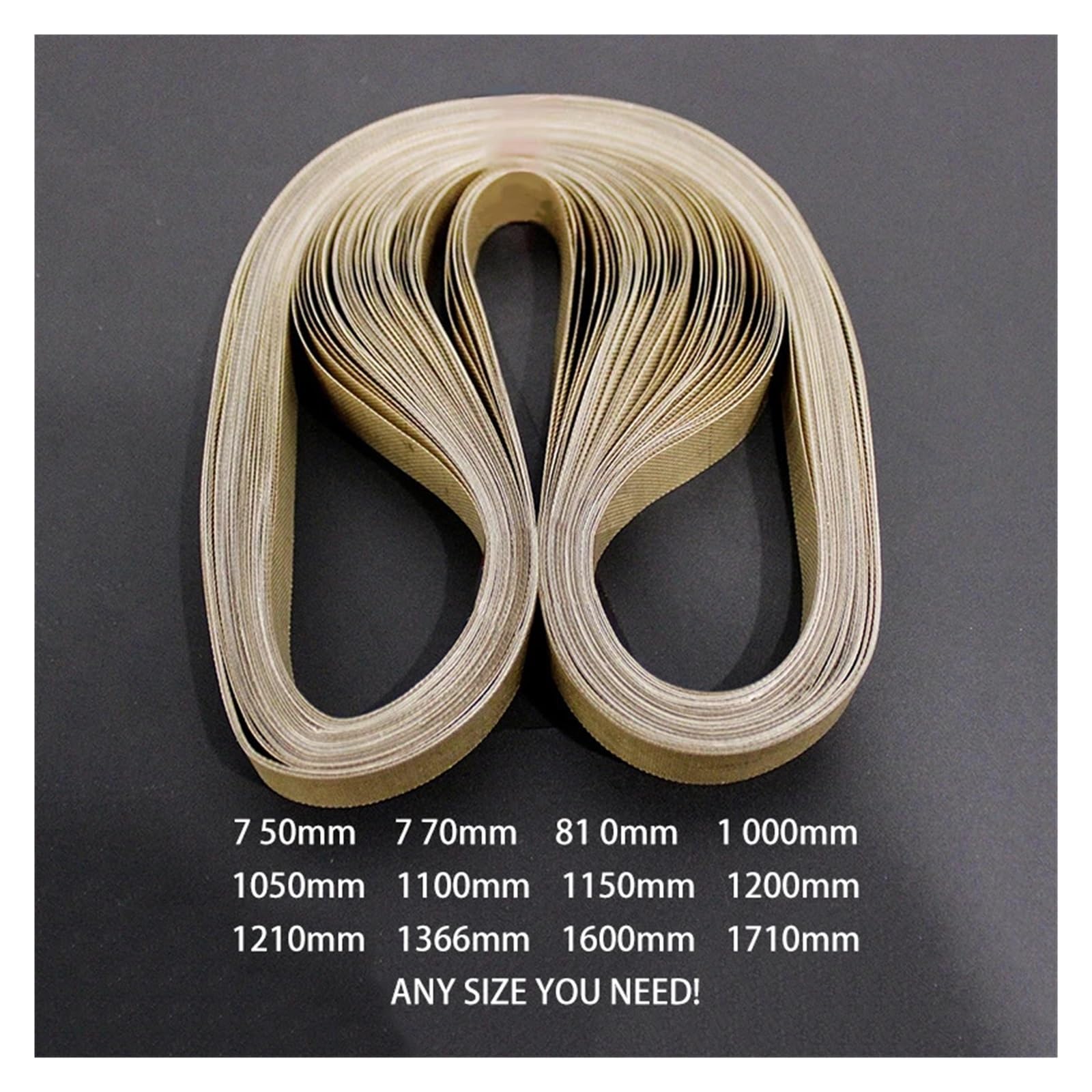 50 Stück PTFE-Schweißbänder (750, 770, 810, 1120, 1210, 1366 mm) for Plastikbeutel-Verschließmaschinen FR-900, FR-770, FR-980 und FRM-1120.(750x15x0.2mm)