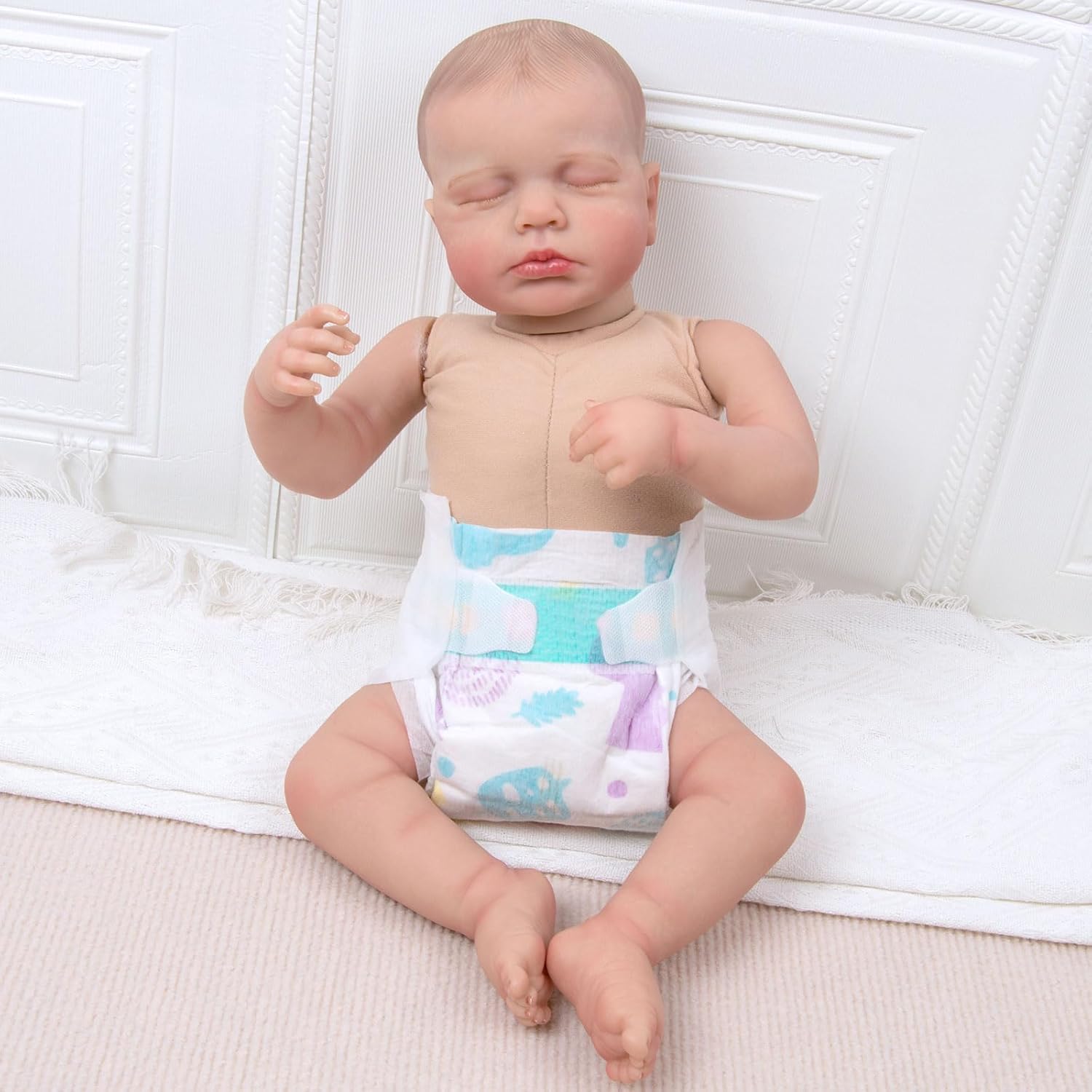 14-Pieces Reborn Baby Doll Accessories Diapers Reusable for 17-24 Inch Baby Doll Velcro Diapers Adjustable Underwear, Newborn Accessories