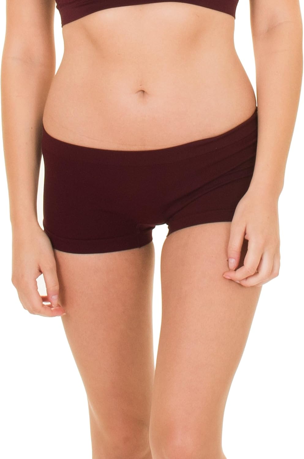 Kalon 6 Pack Women's Nylon Spandex Boyshort Panties