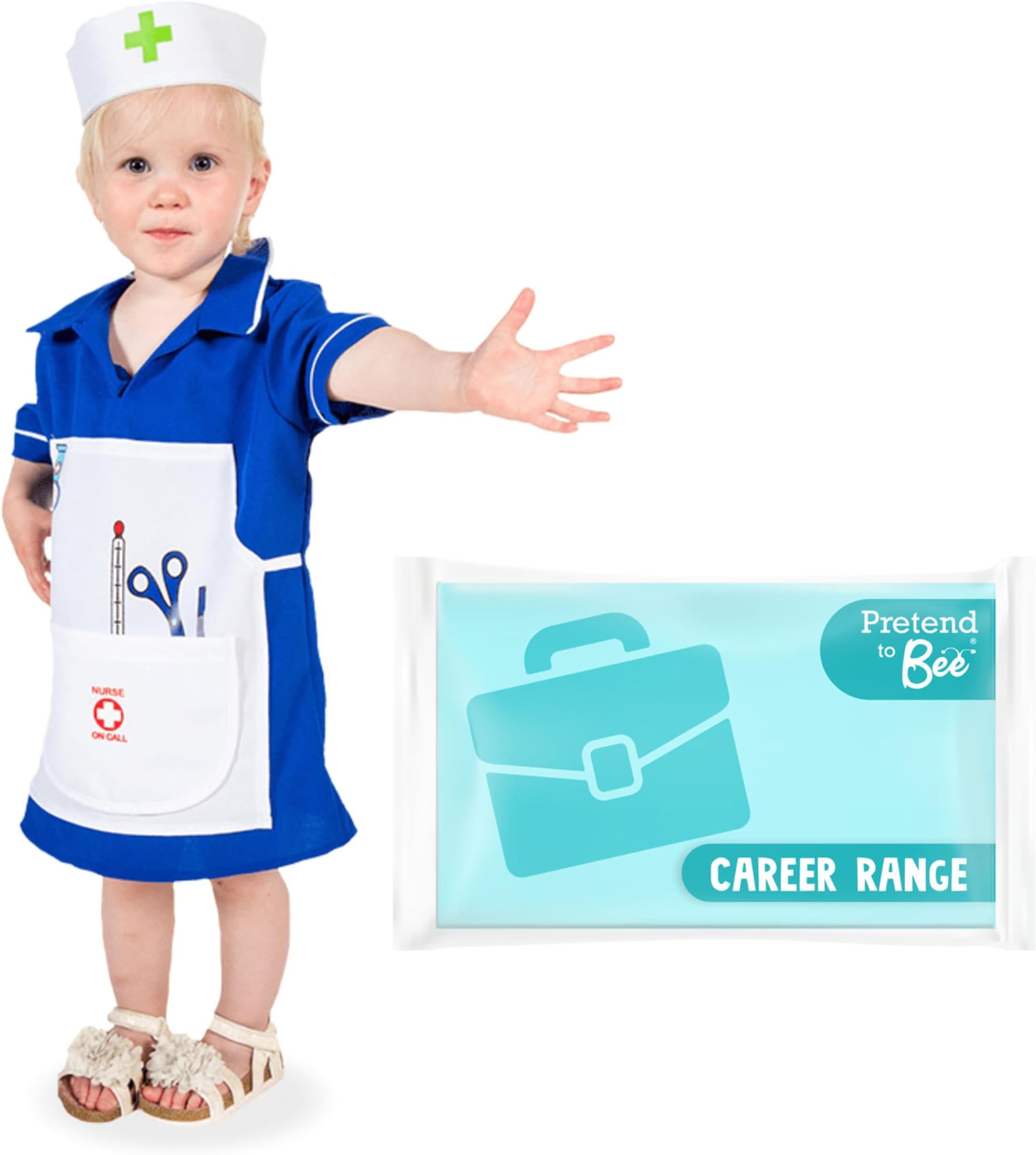 PRETEND TO BEE Medical Nurse Dress Up Costume for Kids/Toddlers, Accessories Available