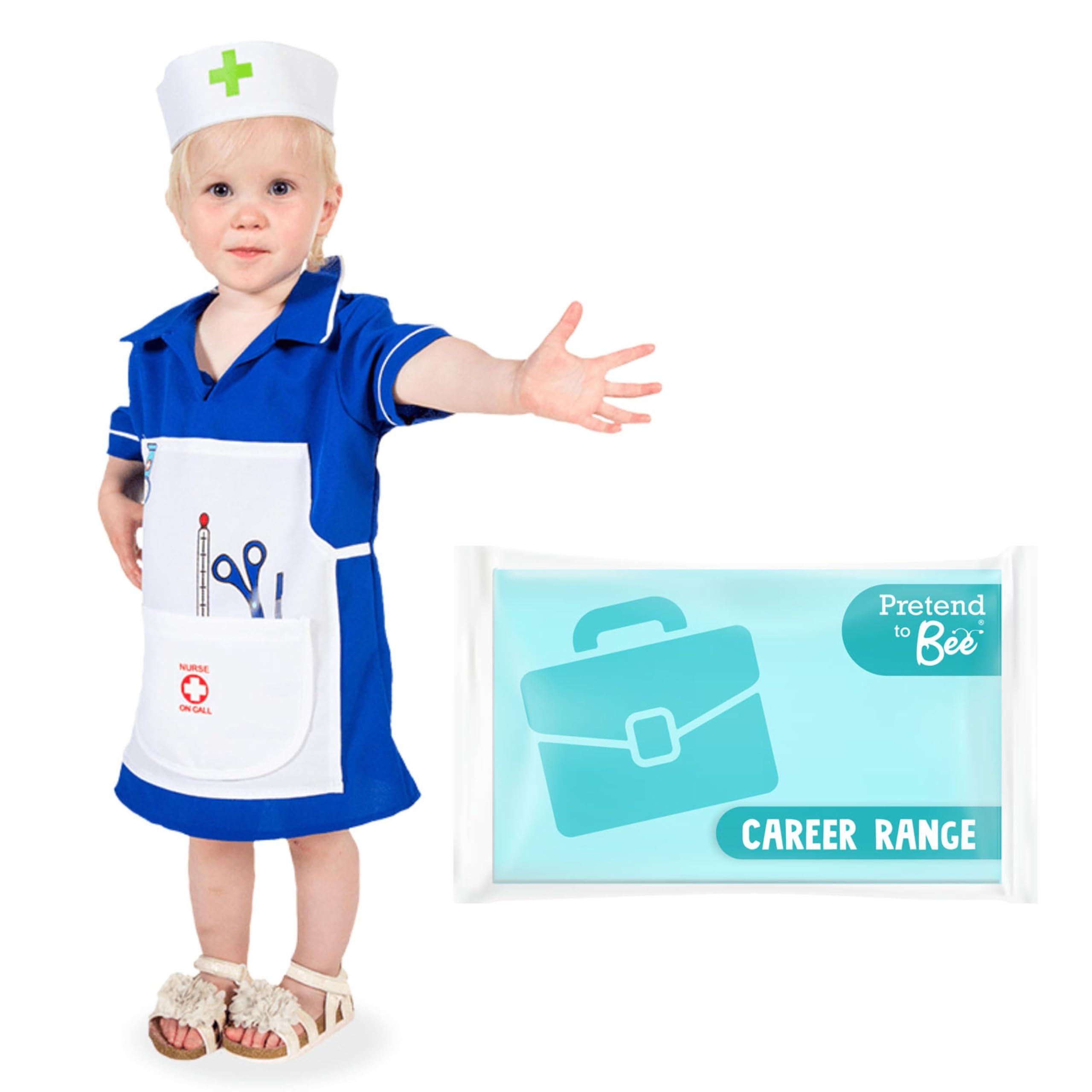 PRETEND TO BEE Medical Nurse Dress Up Costume for Kids/Toddlers, Accessories Available