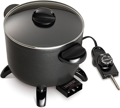 Presto 06006 Kitchen Kettle Multi-Cooker, Steamer, Deep Fryer, Black