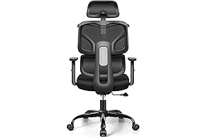 Kerdom High-Back Ergonomic Office Chair with 3D Adjustable Headrest
