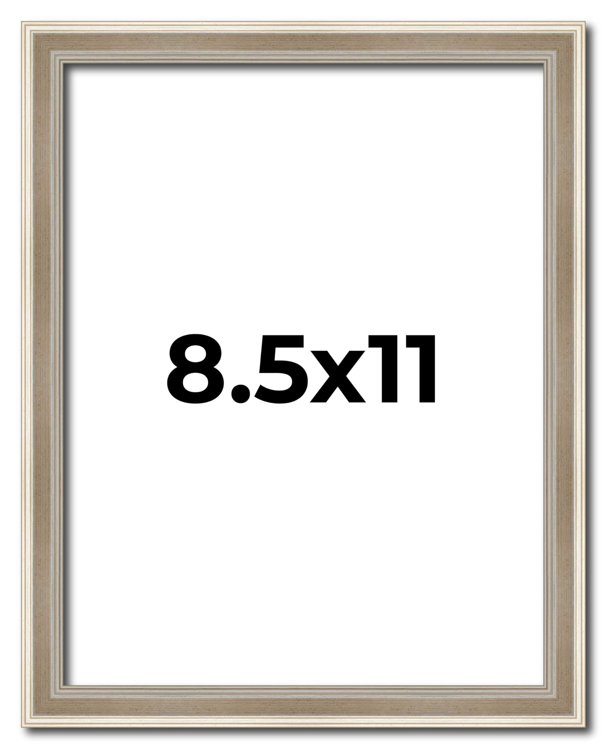 Amazon.com - Poster Palooza 8.5x11 Frame Silver Modern Solid Wood