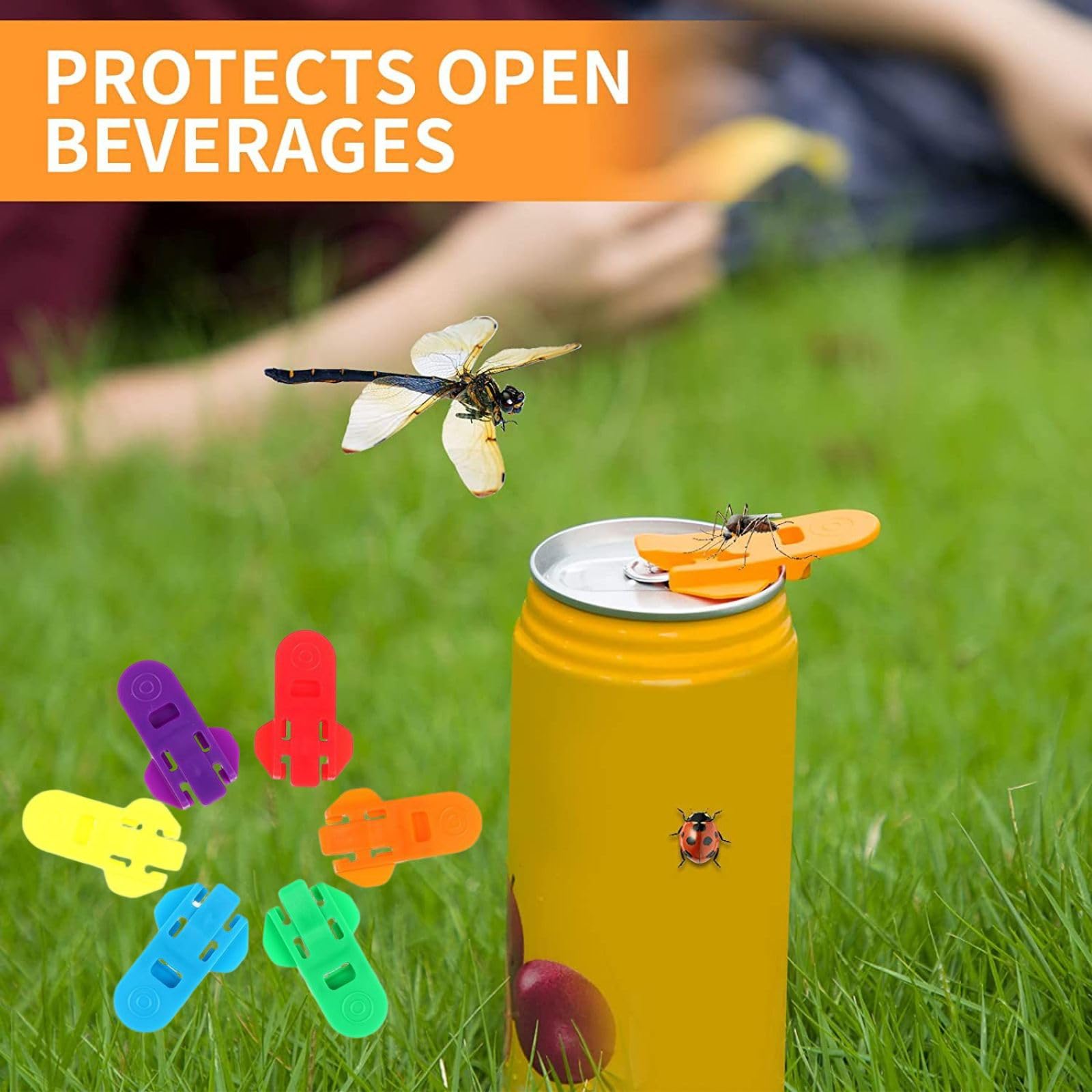 Abrelatas manual de 24 piezas, pestañas de plástico coloridas, abrelatas, protector de bebidas y protector de soda para pop, coque, cerveza, refrescos, bebidas de aluminio 5