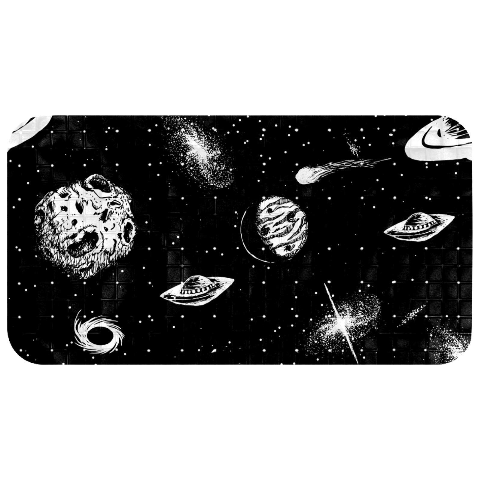 Alfombrilla de bañera para ducha con planetas y universo ideal para baños infantiles divertidos