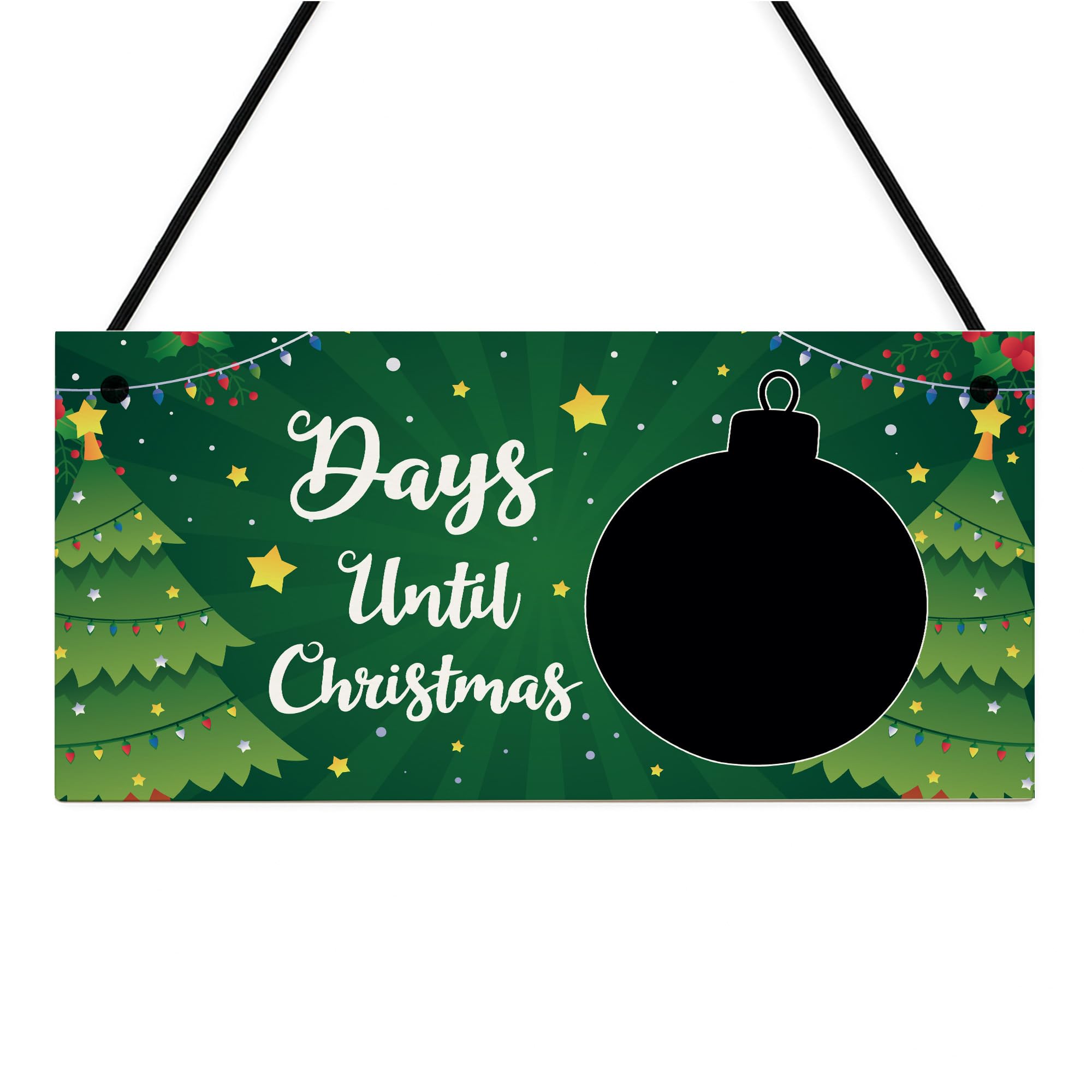 Red Ocean Chalkboard Days Until Christmas Countdown Plaque For Home Kids Children Christmas Decoration Novelty Plaque For Home Kids Room Son Daughter