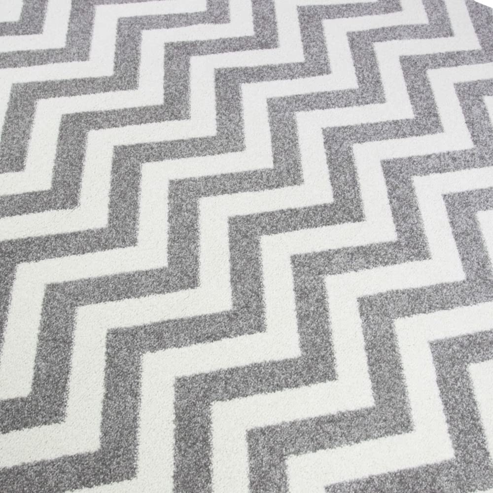 Tapis de salon au design scandinave gris violet crème Größe 120x170 cm