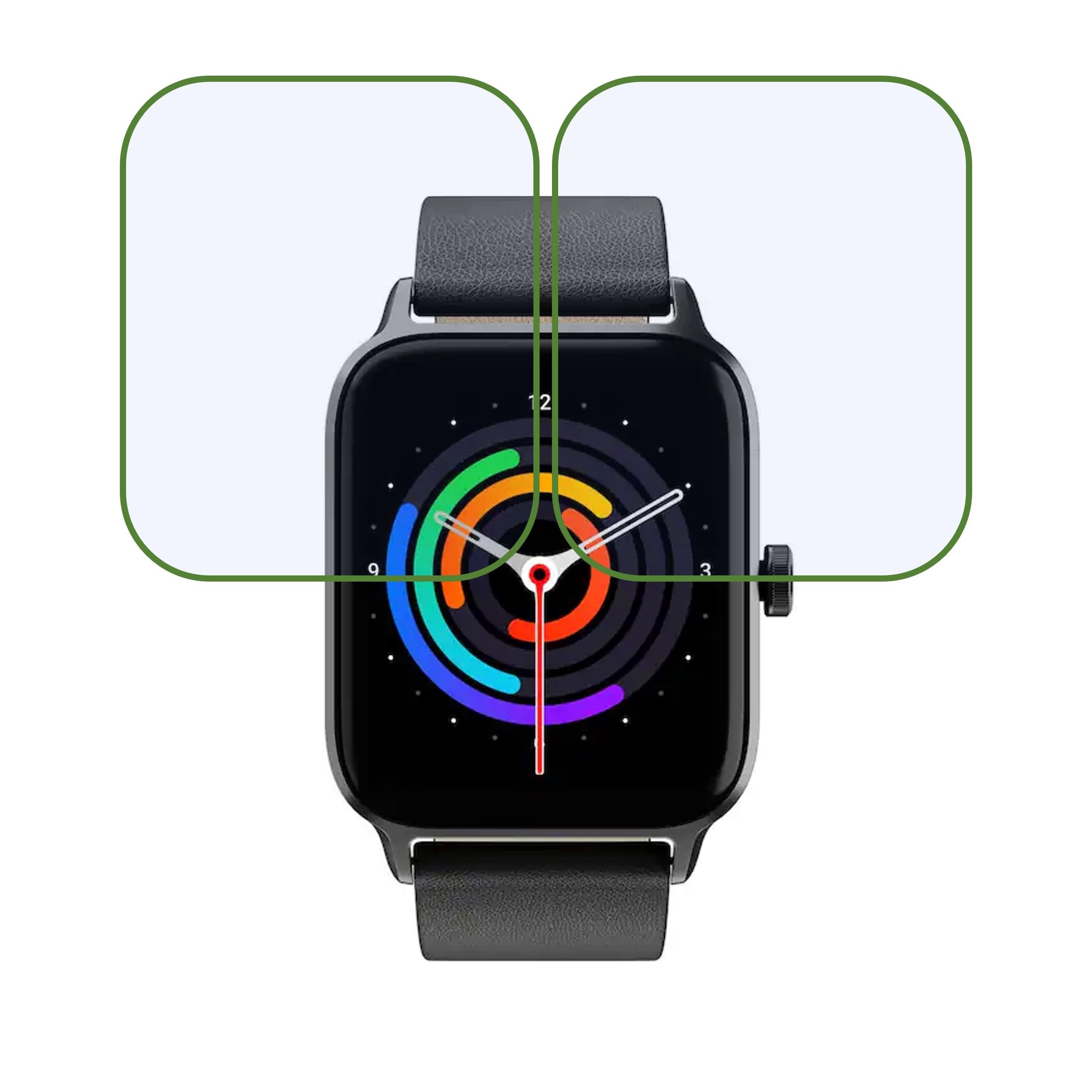 DVTECH® Titan Traveller India's First FitVerse Compatible Smartwatch Screen Protector Flexible Unbreakable Scratch resistance (Flexible Screen Protector) (Pack of 02)