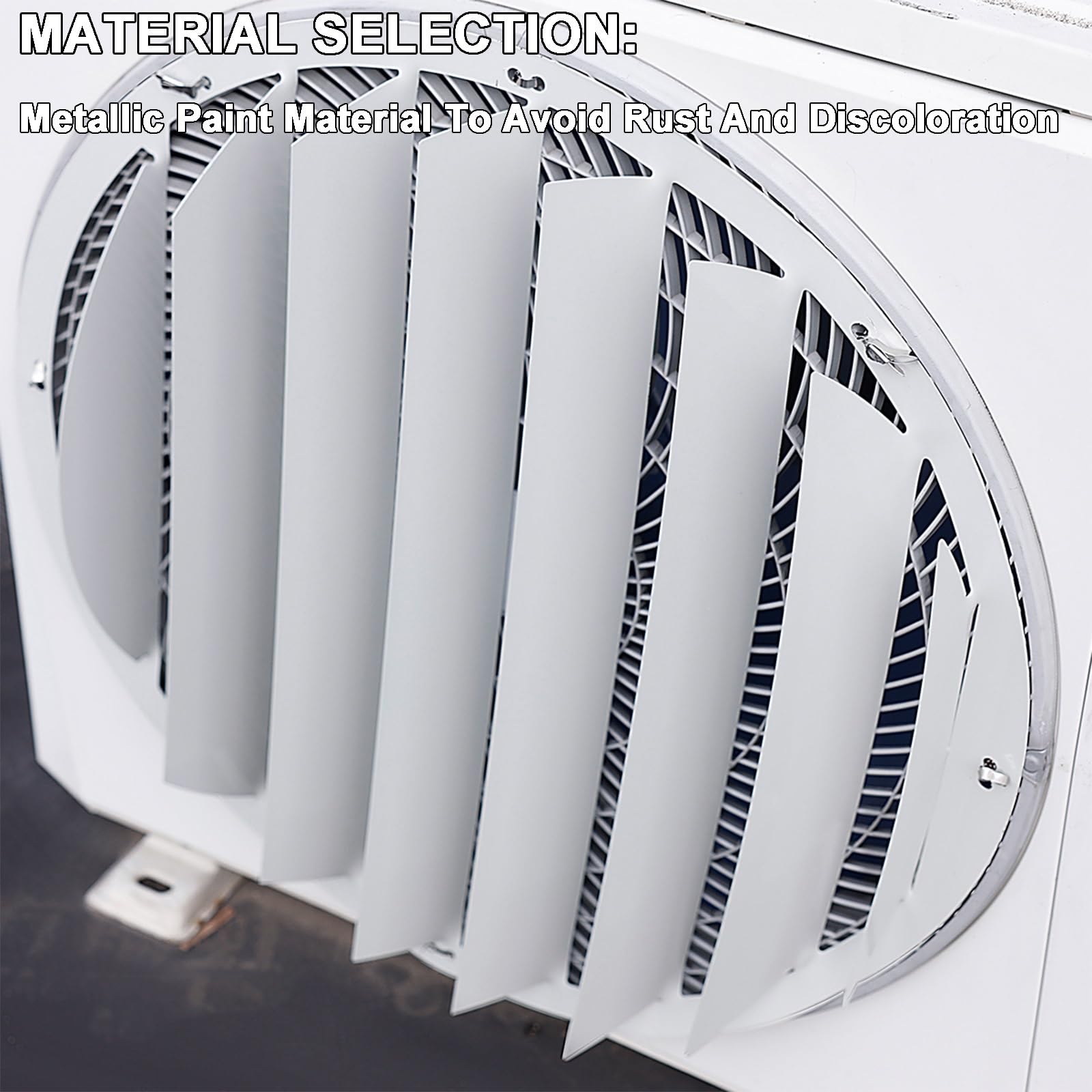 Deflettore Condizionatore Lamiera Zincata, Copri Condizionatore da Esterno, Griglia Protettiva per Pompa di Calore per Compressore(48x48cm/19x19in)