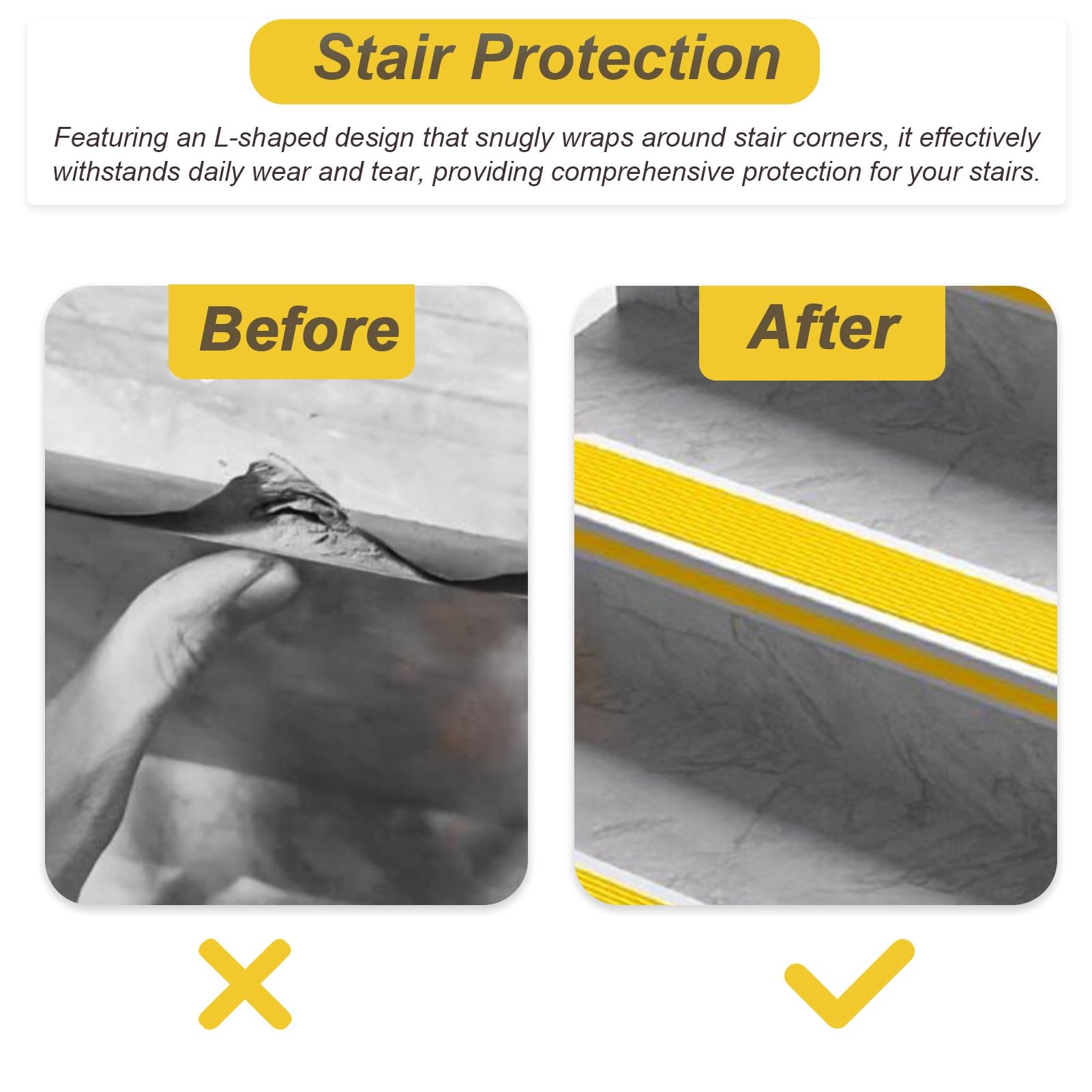 Perfil de Transición para Suelo Protector de Borde de Escalera de Goma Autoadhesivo, Antideslizante, Impermeable, Cinta Protectora para Escalones de Interior y Exterior(Green,W10cm H4cm L8m)