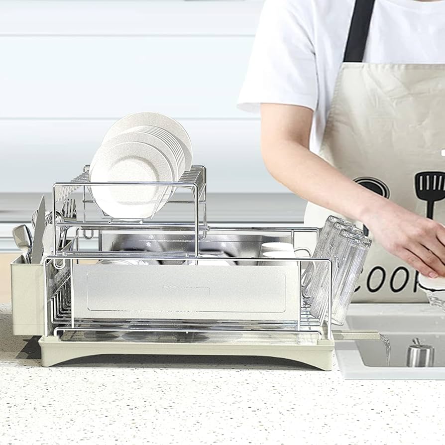 ママ倉 水切りラック 食器 水切りかご 食器乾燥 収納 省スペース 2段 Amazon｜ママ倉 水切りラック シンク上 食器 水切りかご 食器