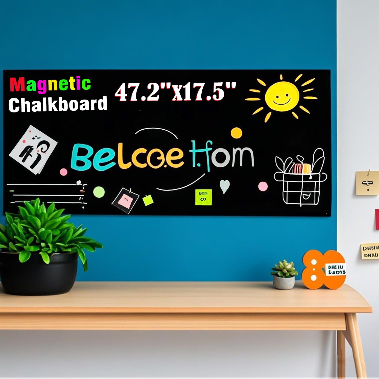 Lnepnw Magnetic Chalkboard Contact Paper 17.45" x 47.12"