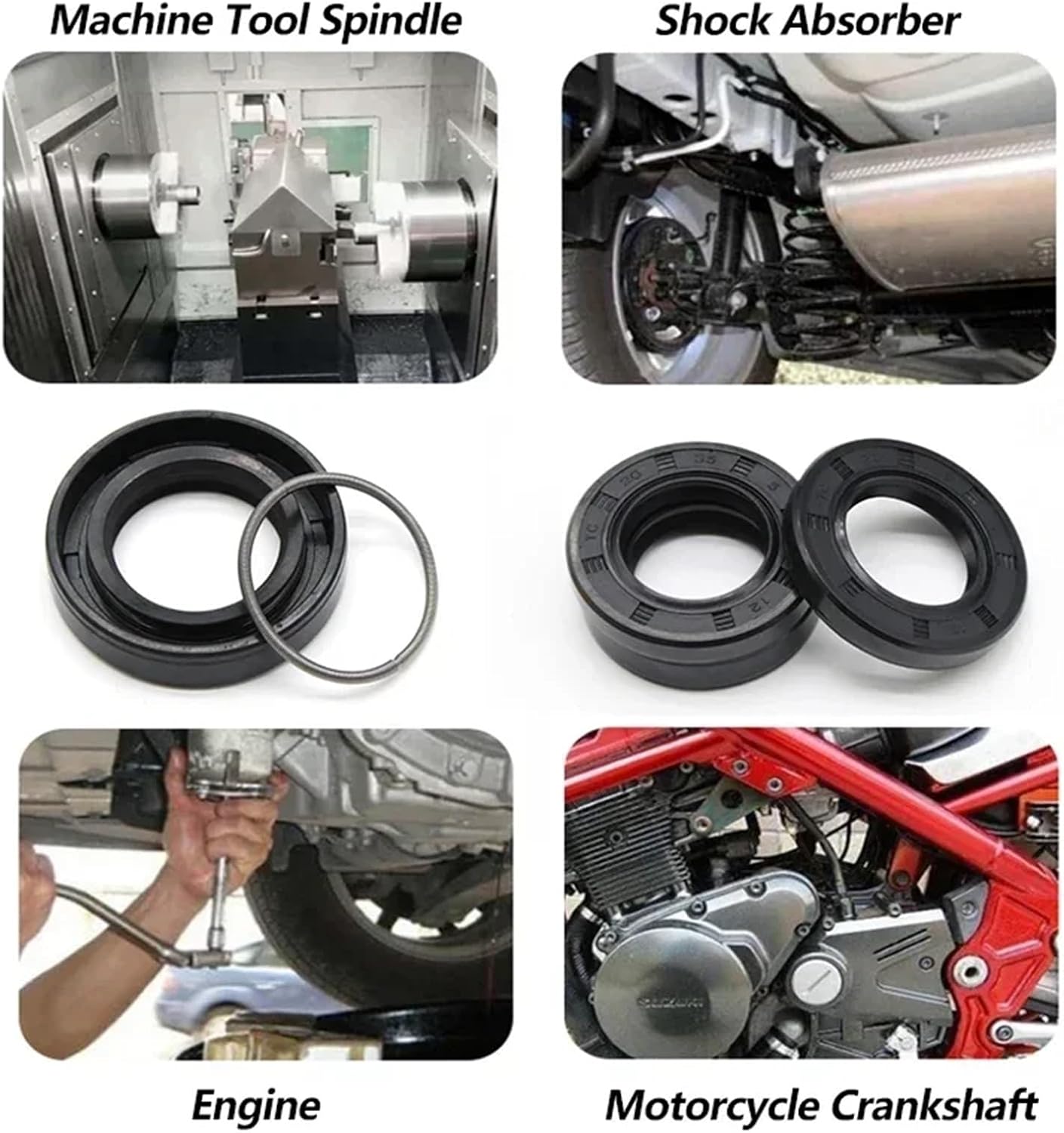 ID 14 15 16 17mm TC NBR Skeleton Oil Seals OD 20~47mm 4~10mm Nitrile Rubber Double Lip Sealing Oil Rotating Shaft(2 pieces,15x28x7mm)