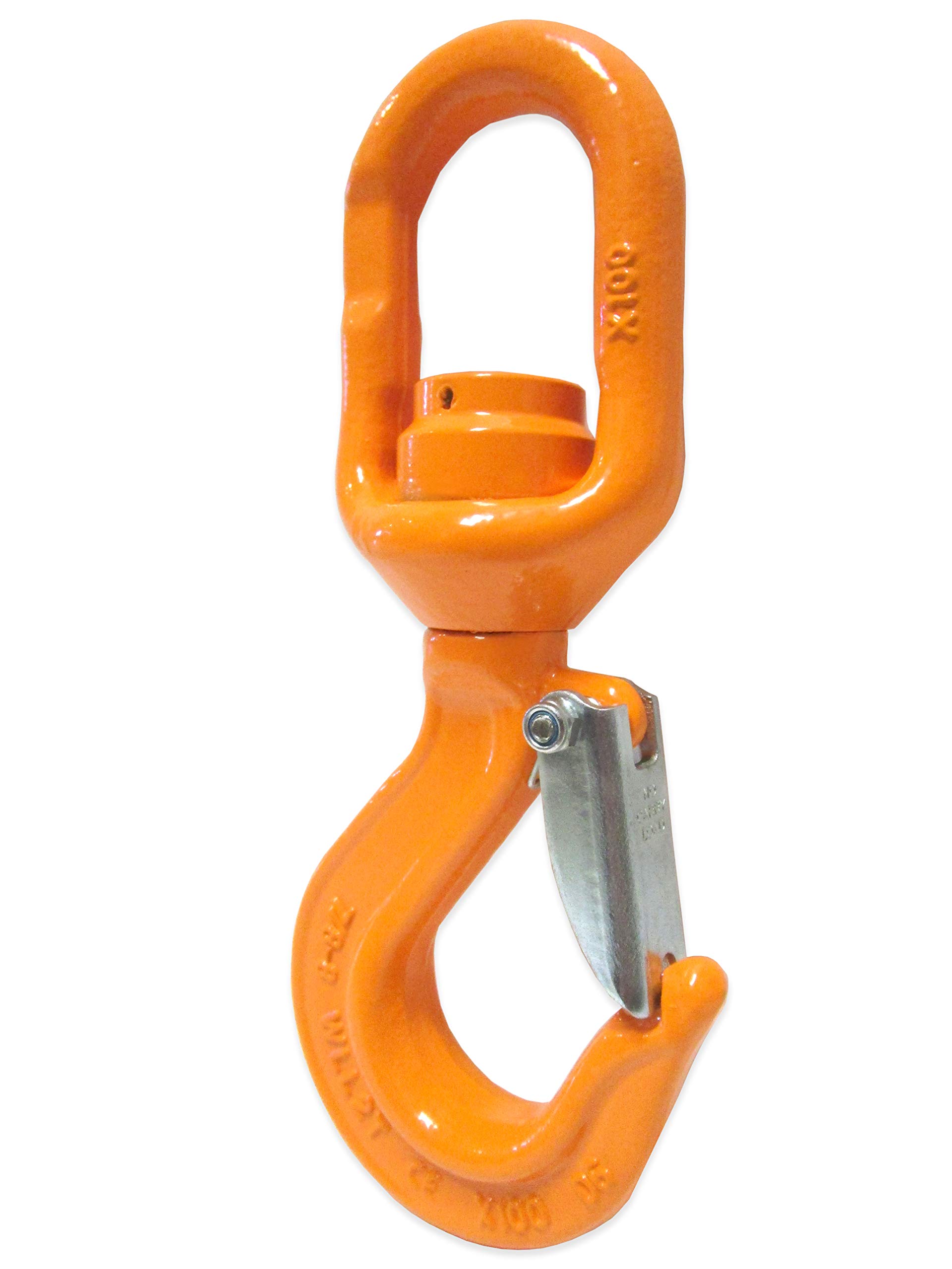 2 Ton X100 Alloy Swivel Bearing Hoist Hook with Latch Load Rotation Device