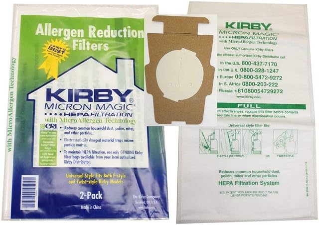 Kirby Vacuum Cleaner Genuine HEPA Universal Dust Bags (Pack of 2)