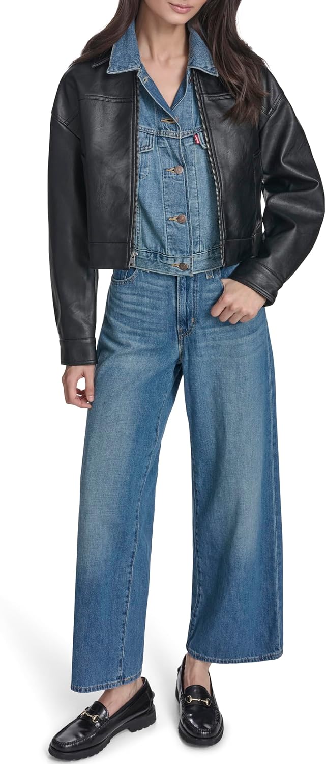 Levi's womens Relaxed Fit Zip Front Jacket