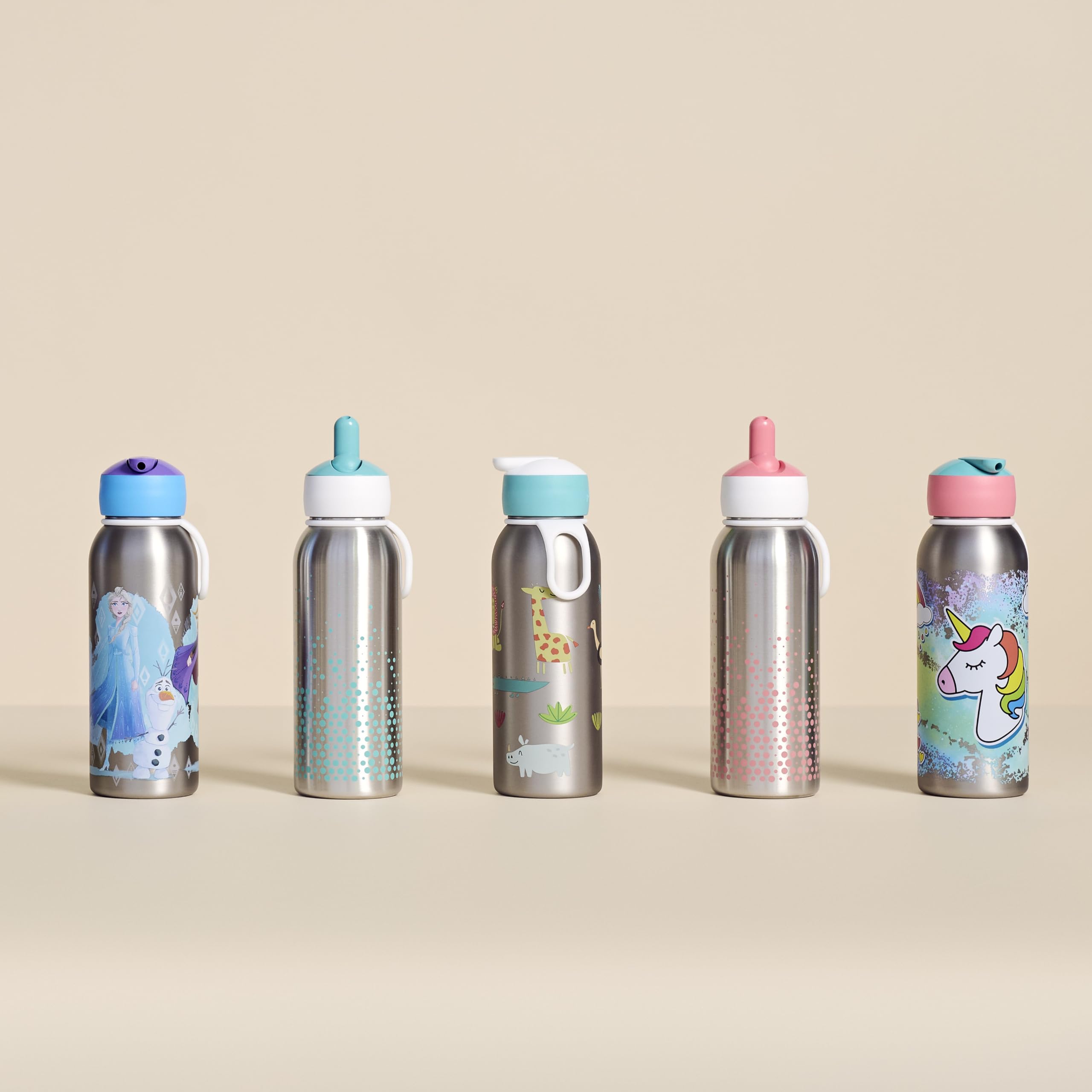Mepal - Botella Isotérmica Campus Flip-up - Botellas Termica para Niños - Botella de Acero Inoxidable - 4 Horas Caliente y 12 Horas Fría - Sin BPA - 350 ml - Flowers & Butterflies