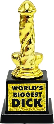 Miniatura 1 de Island Dogs Trofeo divertido de la novedad de la polla más grande del mundo  Divertido regalo de humor para adultos, premio de estatua de plástico