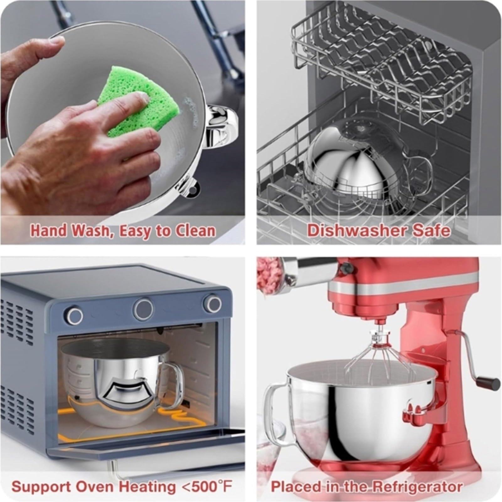 Bol mélangeur sur socle - Accessoire de cuisine - Accessoire de cuisine - Idéal pour les mélangeurs sur socle de 6 l - Équipement de pâtisserie professionnel