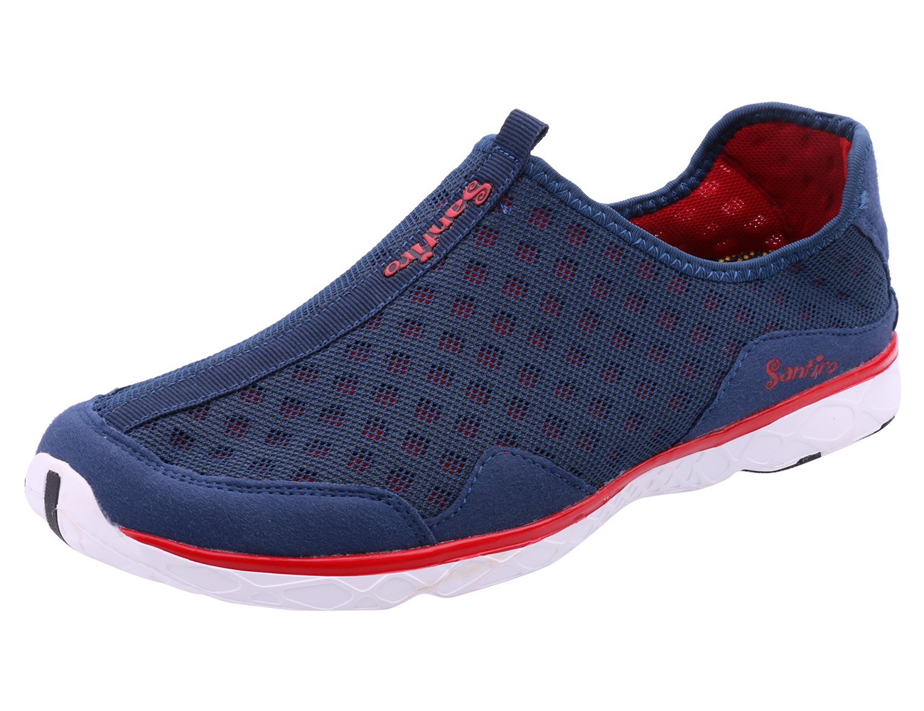 CANRO Men's Breathable Mesh Slip-On Quick Drying Water Shoes Wet Shoes - Blue - 7.5 UK(41 EU)