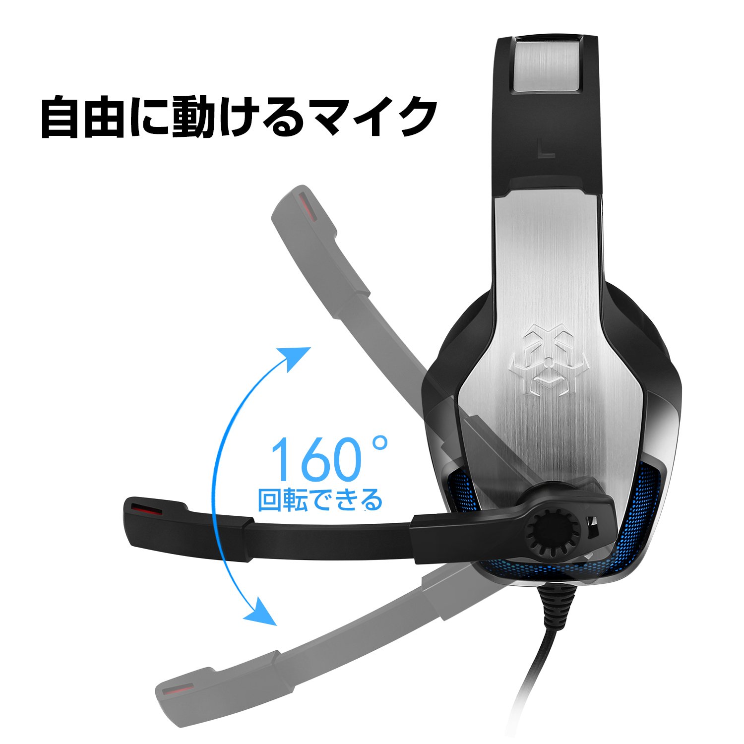 Amazon.co.jp: EACH 3.5mm ゲーミングヘッドセット KINGTOPケーブル