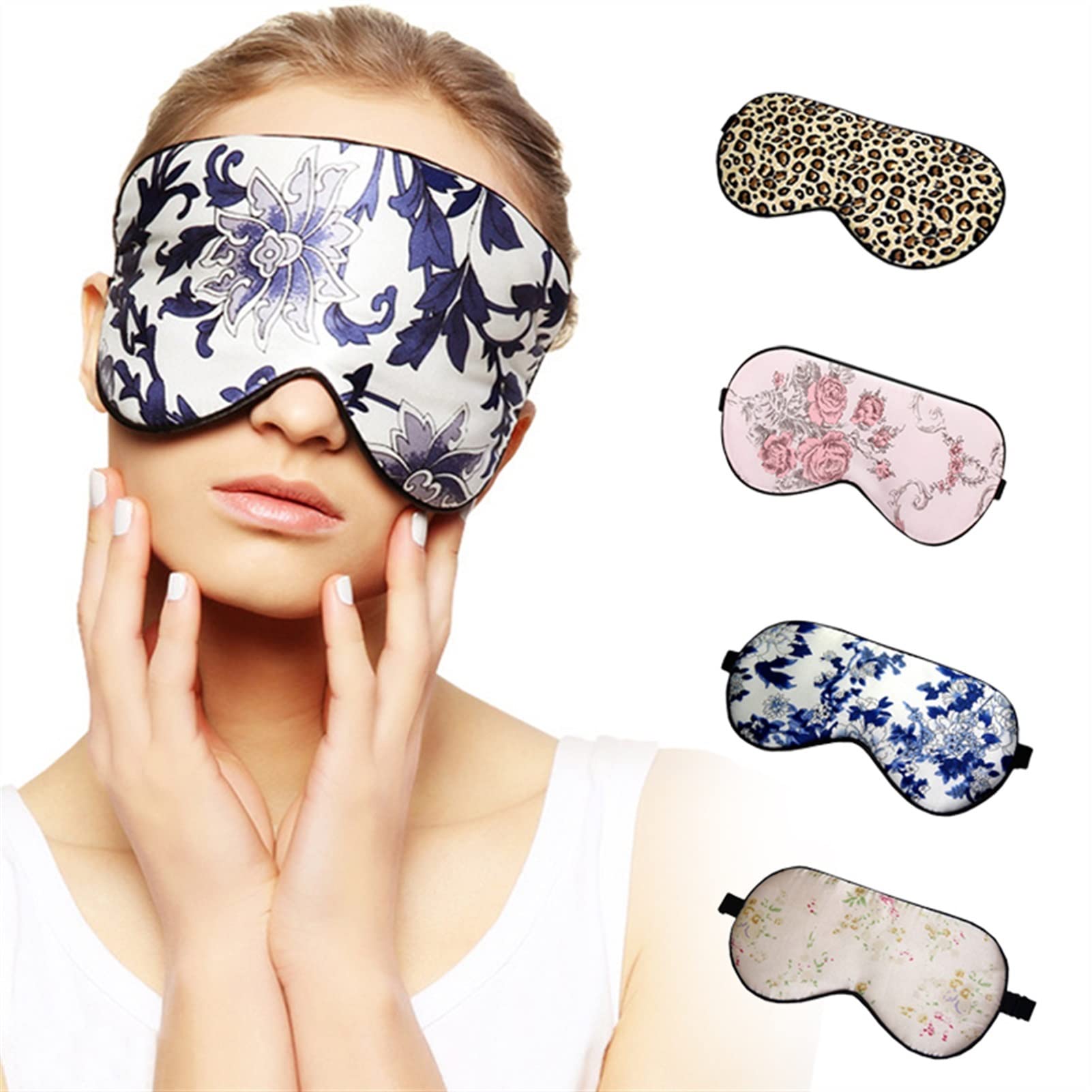 Máscaras para dormir Zero Eye Pressure Blackout pa Antifaz for dormir de algodón y seda, antifaz for dormir natural, memoria for dormir rápido