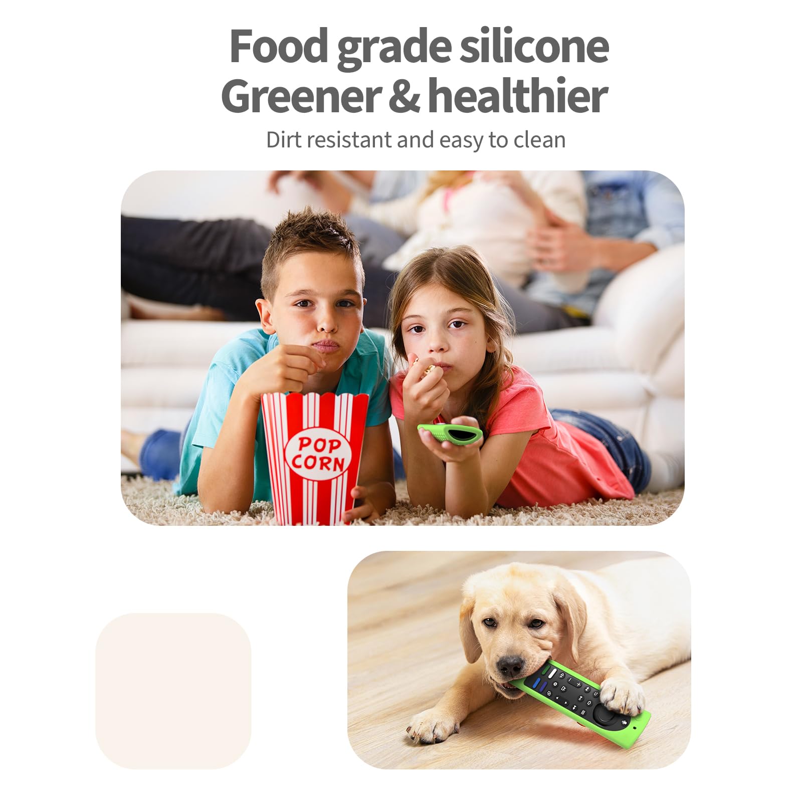 Silikonhülle, 16,4 cm (6,4 Zoll), kompatibel mit Fire TV Stick 4K Max 2. Generation 2023 Fernbedienung, Toshiba/Insignia Smart TV Fernbedienung, Silikonhülle, Anti-Rutsch-Hülle mit Umhängeband