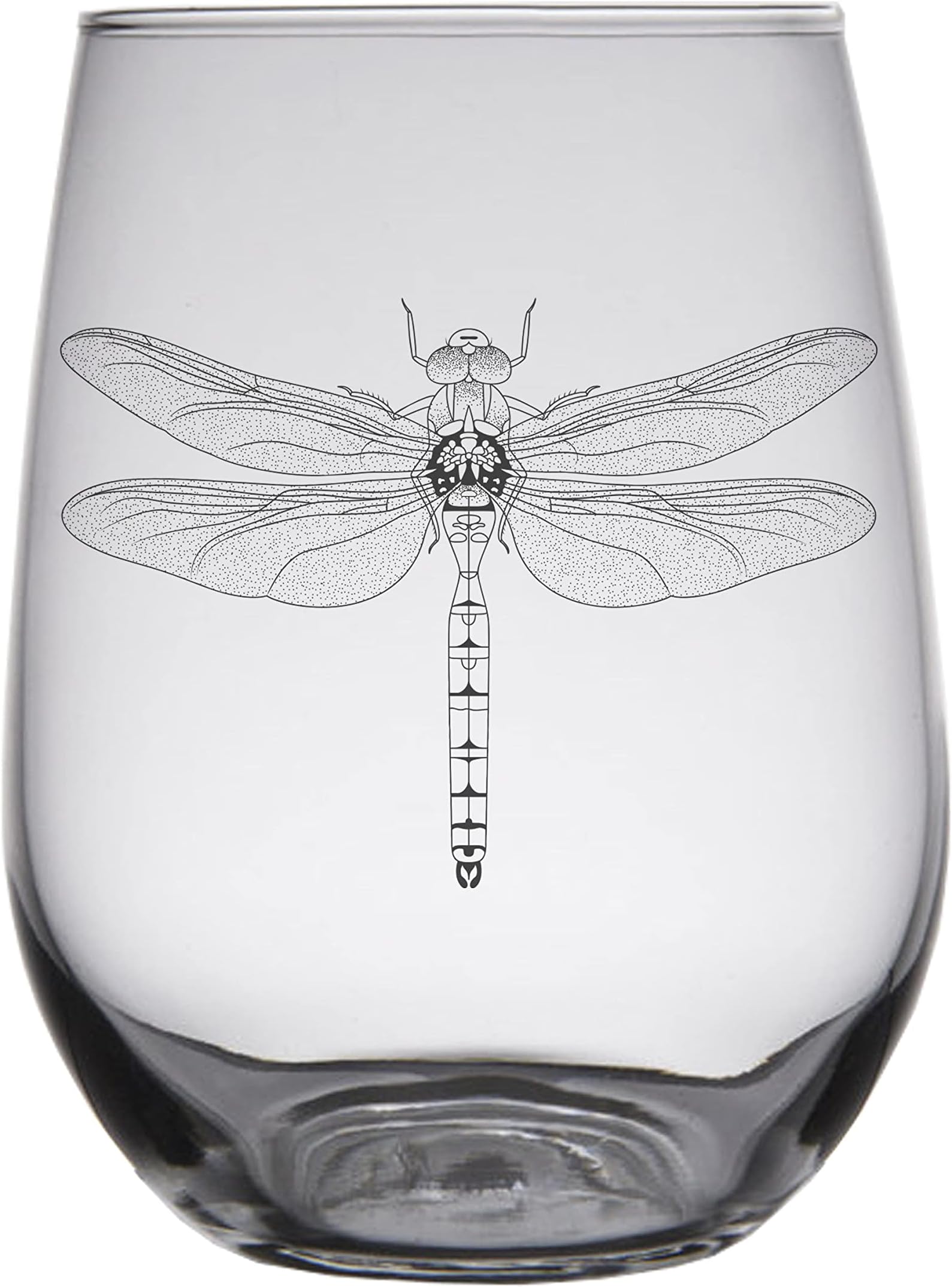 Dragonfly Stemless Wine Glass Dragonfly Gift, Dragonfly