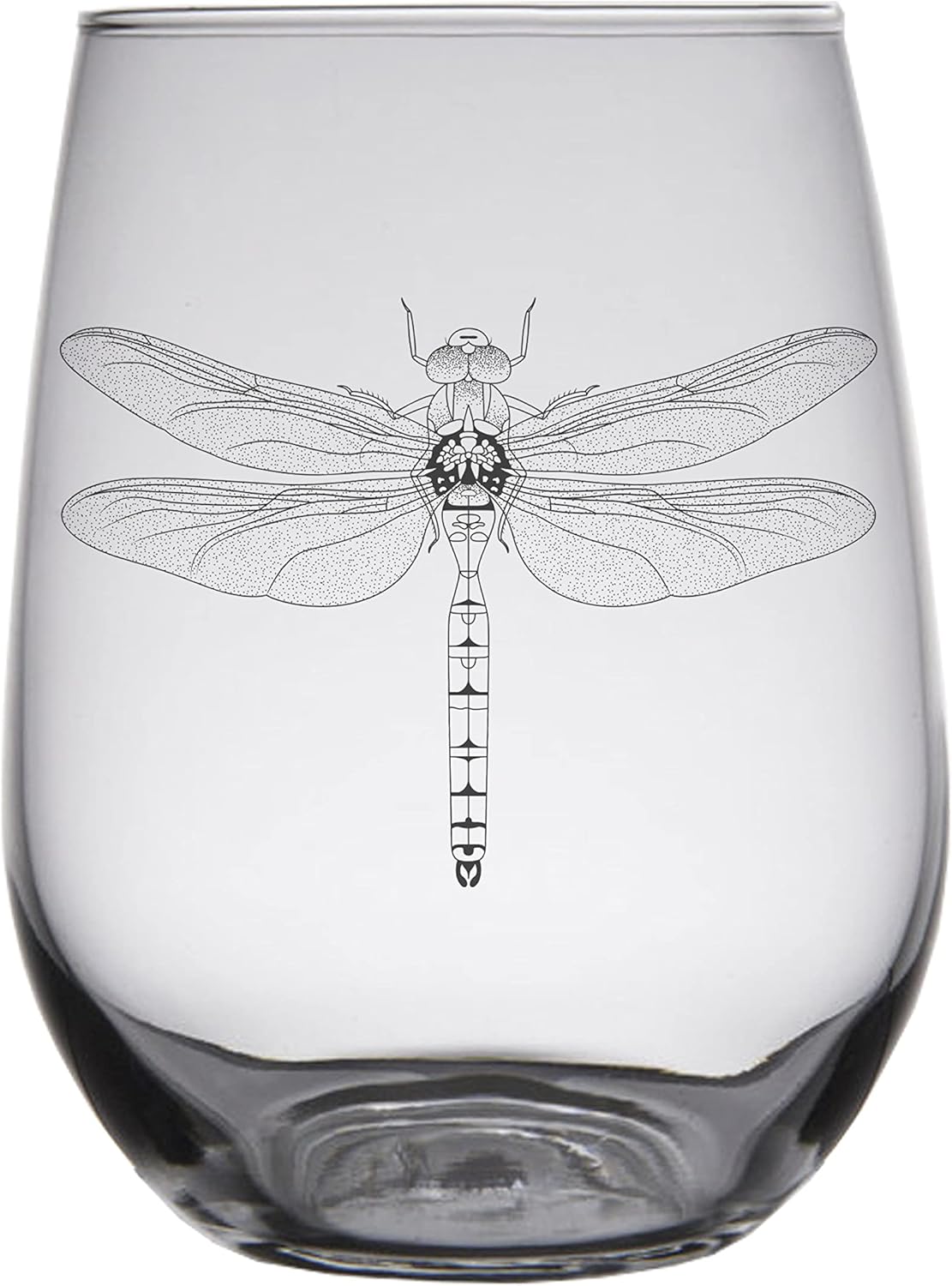 Dragonfly Engraved Stemless Wine Glasses (set of 2)