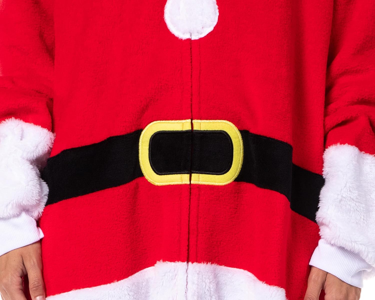 INTIMO Peanuts Snoopy Christmas Mens' Hooded Union Suit Costume Sleep Pajama For Adults - Image 2