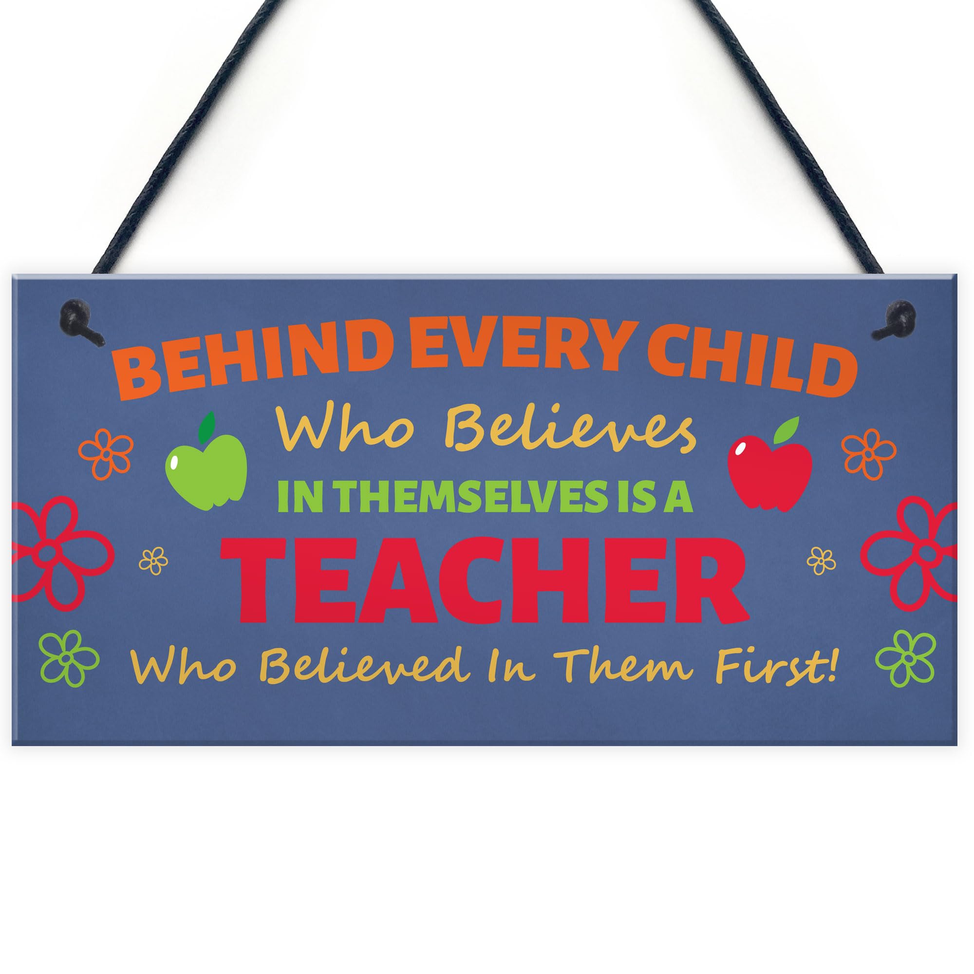 Red Ocean Teacher Thank You Appreciation Gifts, Hanging Desk Plaque, Teacher Appreciation Gifts for Women, End of Term Thank You Gift For Nursery School Teachers, Leaving Gifts