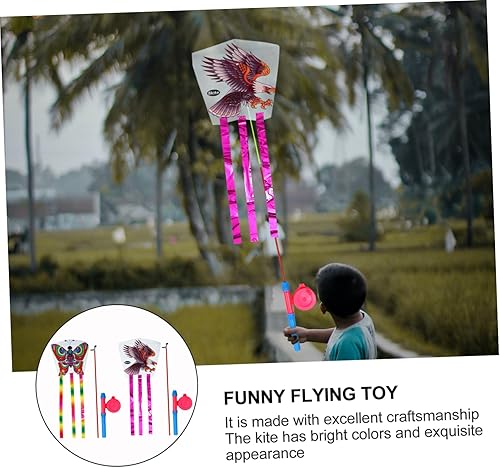 Miniatura 2 de GOOHOCHY Kite Bird - Juego de 2 juegos de cometas de recuerdos de la infancia, juguete de caña de pescar, parque de juguete, fiesta, caña de
