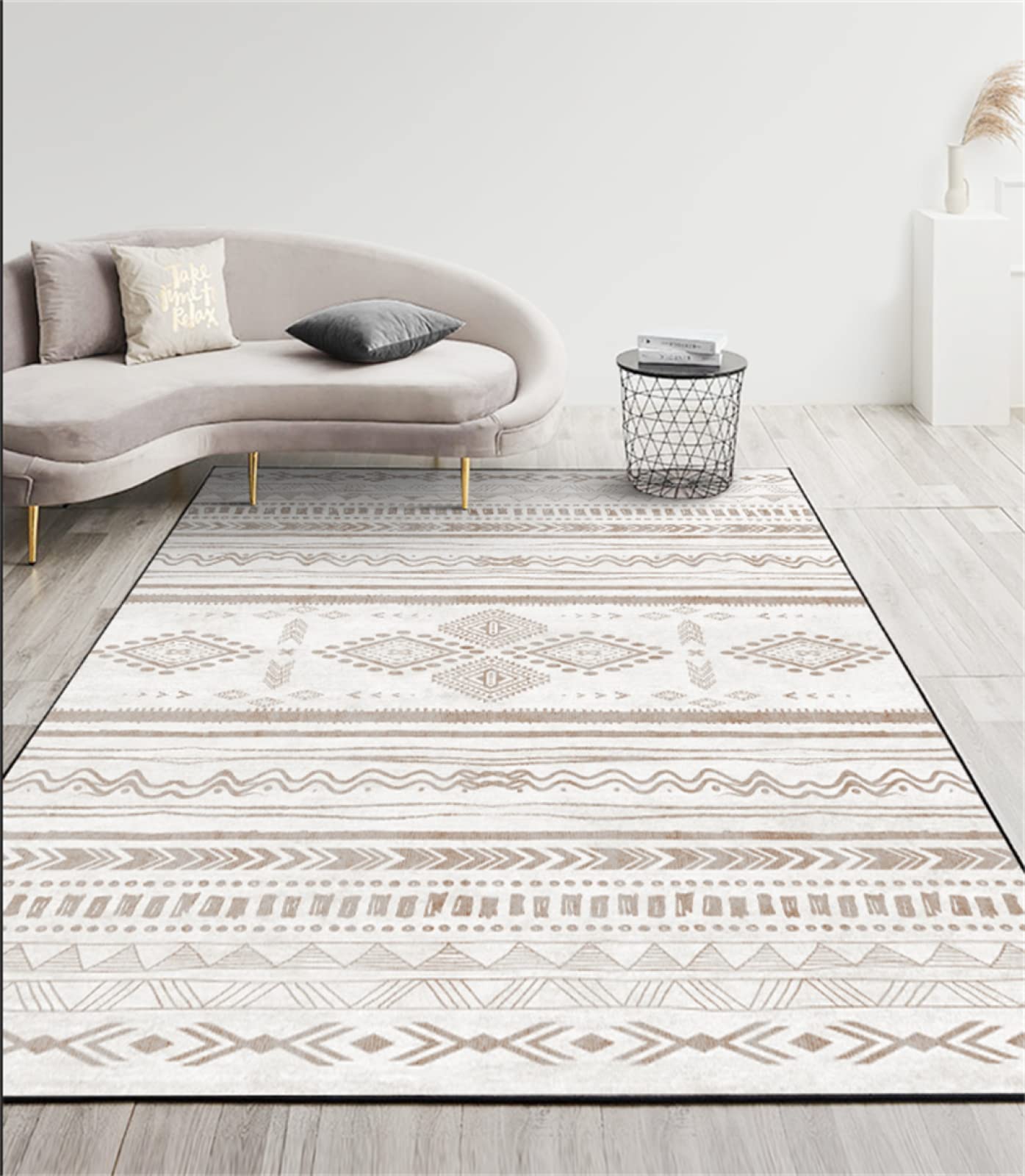 Tapis de decoration rectangulaire de salon pour isoler les bruits