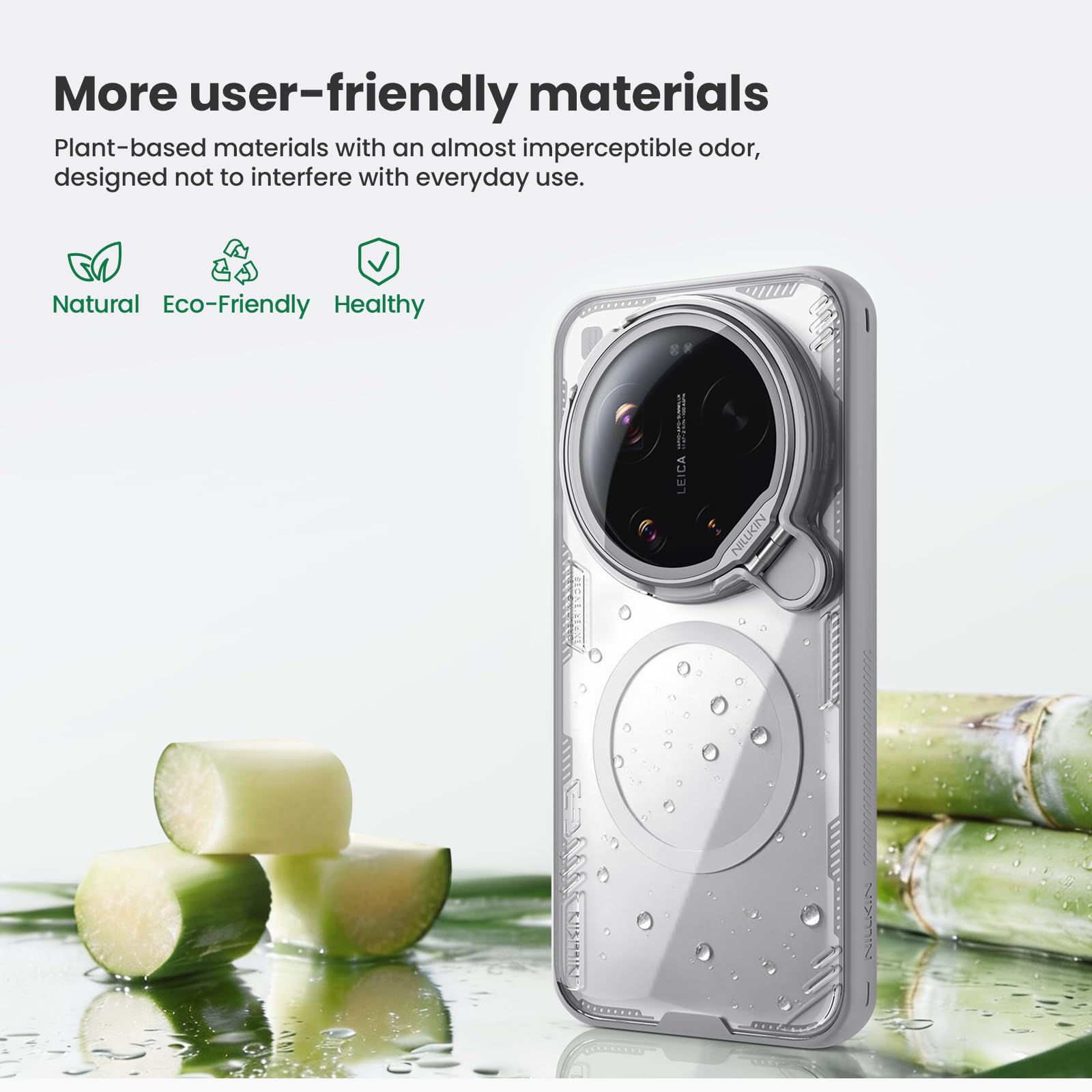 COQUE Custodia magnetica trasparente per Xiaomi 17 Ultra, cover a specchio trasparente ad alta definizione, anello magnetico N52 integrato, custodie sottili per Xiaomi 17 Ultra-Nero