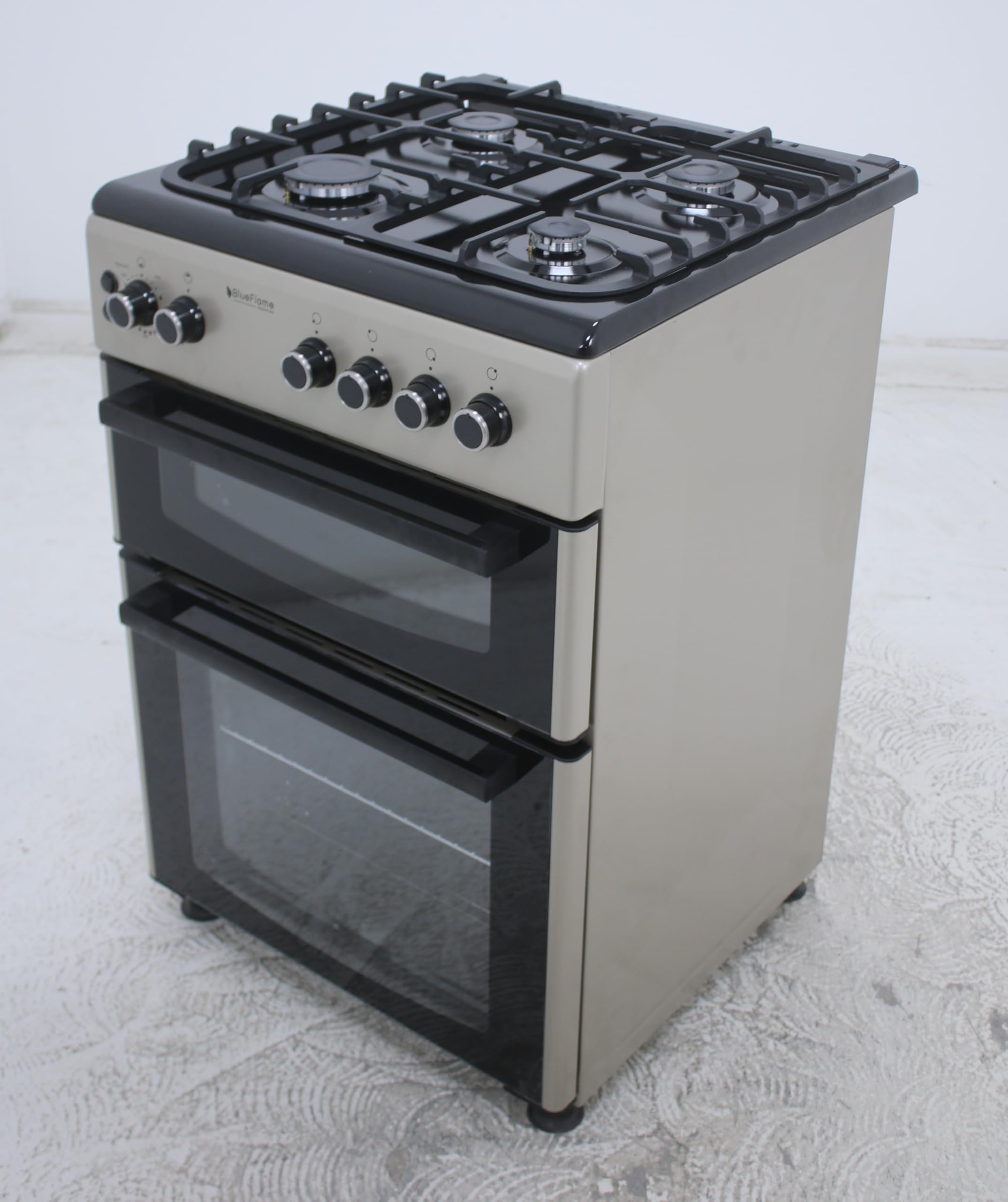 BlueFlame DG6402XPZU 60 cm Freestanding Gas Cooker With Double Cavity Oven - Silver — view 2