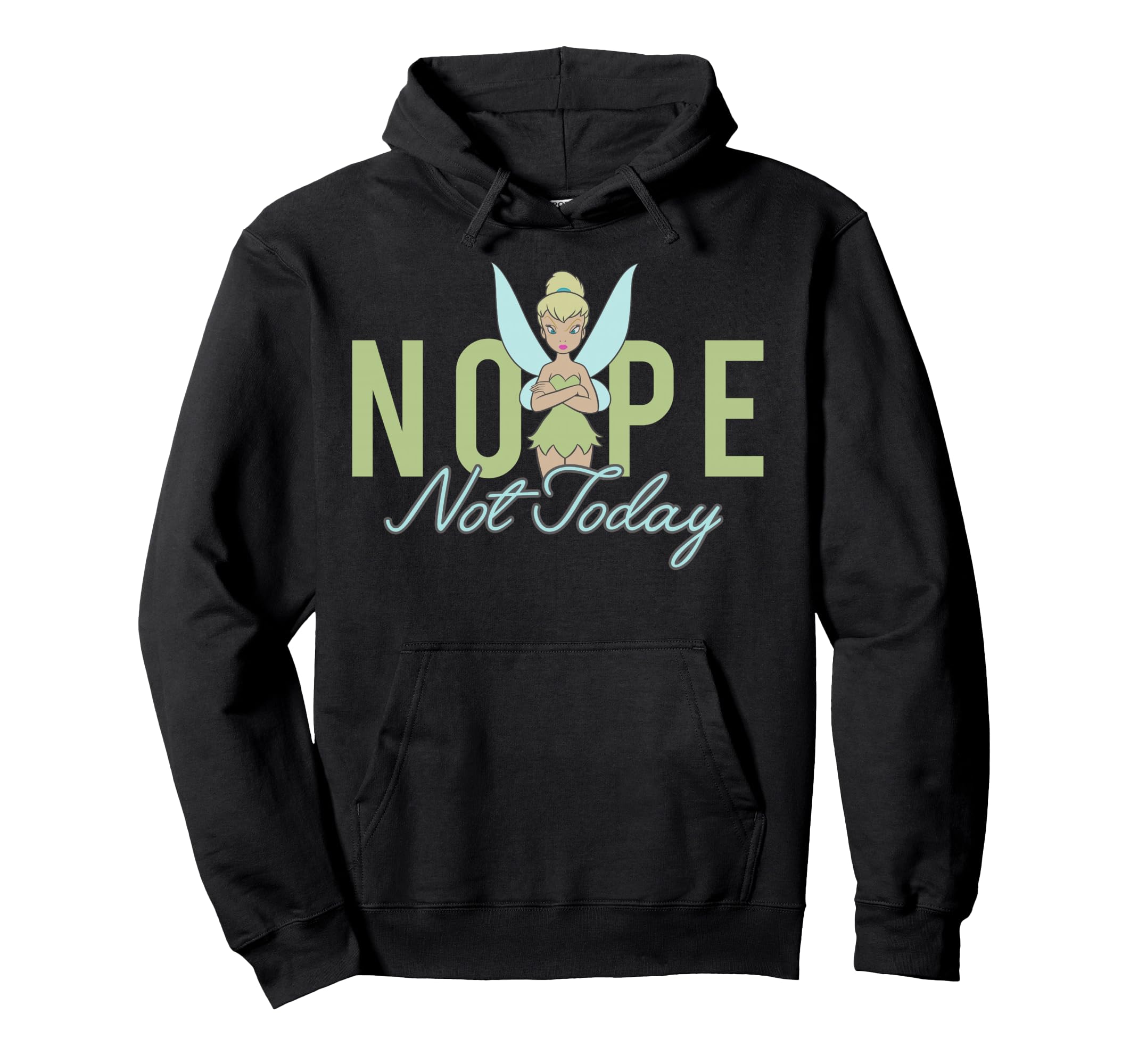 Disney Peter Pan Tinker Bell Nope Not Today Pullover Hoodie Small