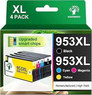 GREENSKY 953 953XL Printer Cartridges Remanufactured for HP 953XL Multipack Compatible with HP OfficeJet Pro 7720 7740 871...