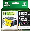 GREENSKY 953XL Ink Cartridges Multipack High Yield Remanufactured for HP 953 XL Ink Compatible With HP OfficeJet Pro 7720 7740 8710 8720 8715 8210 8725 Printers (Black Cyan Magenta Yellow, 4 Pack)