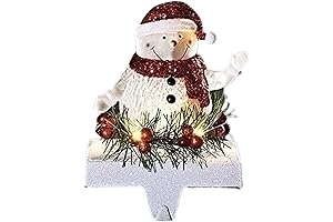 7-Inch LED Snowman Stocking Holder: Illuminate Your Home This Holiday
