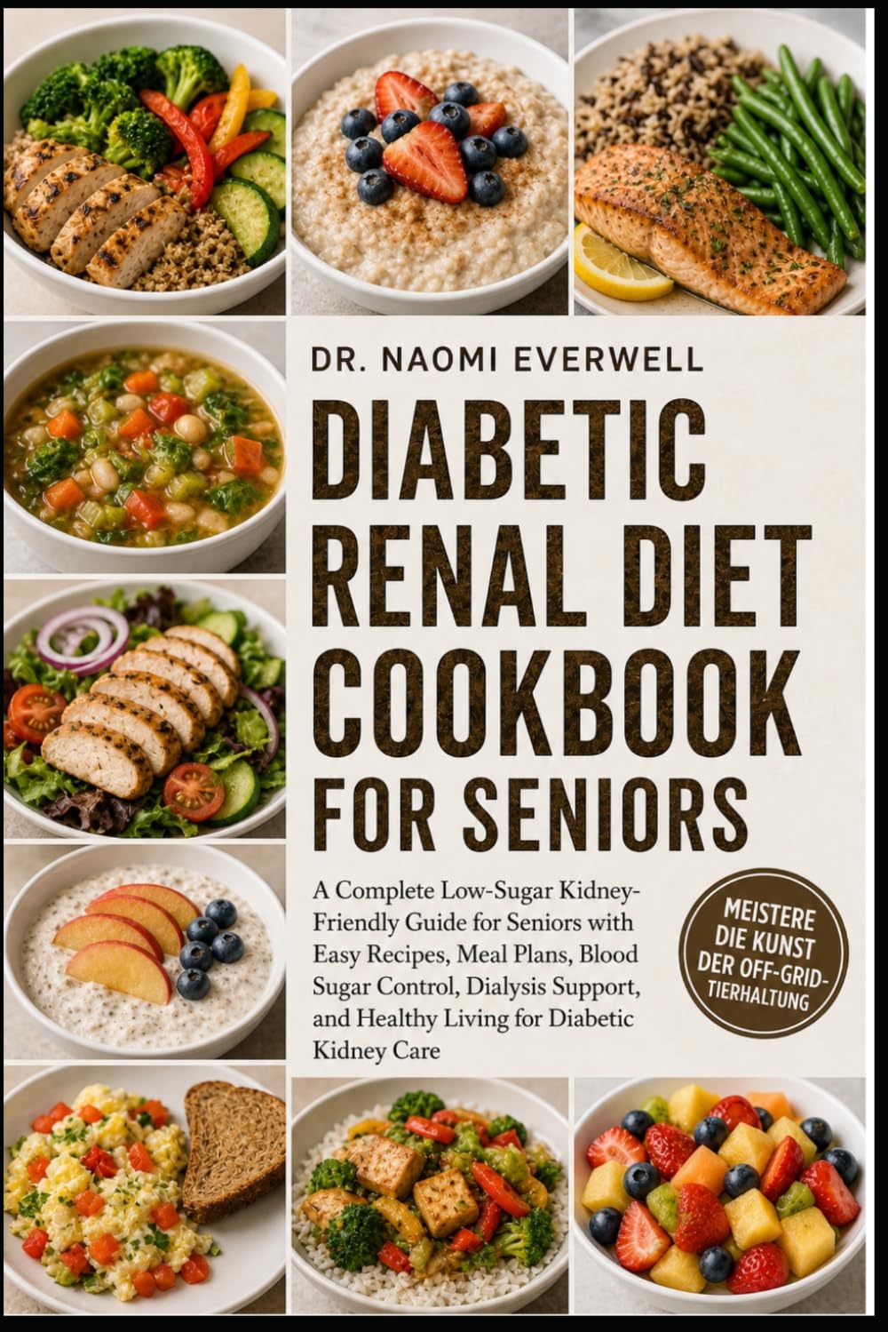 DIABETIC RENAL DIET COOKBOOK FOR SENIORS: A Complete Low-Sugar Kidney-Friendly Guide for Seniors with Easy Recipes, Meal Plans, Blood Sugar Control, ... and Healthy Living for Diabetic Kidney Care