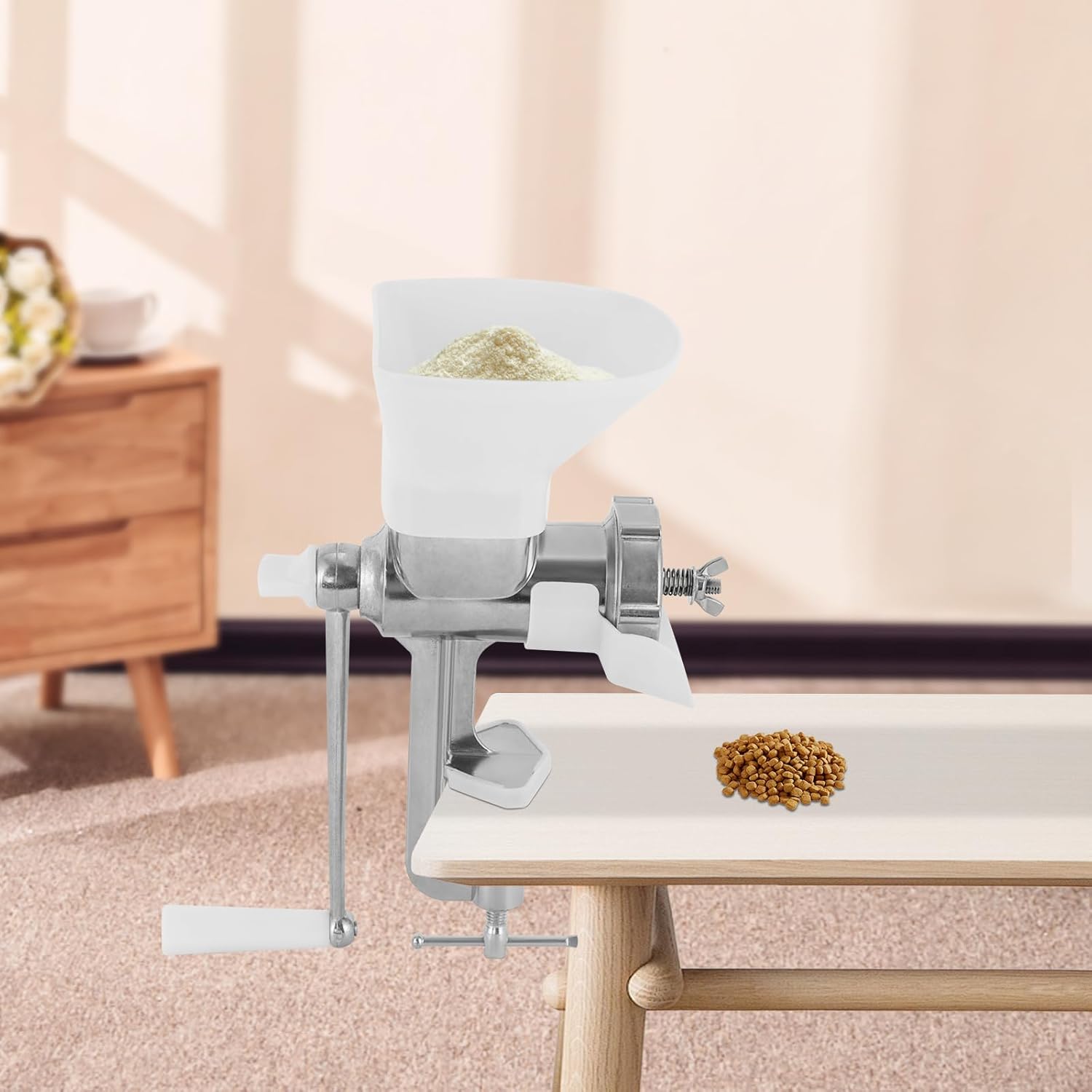 Manual Animals Food Maker Feed Pellet Machine for Pets - Stainless Steel Pellet Plate & Easy Assembly, Cost Saving, Durable Aluminum Alloy Body