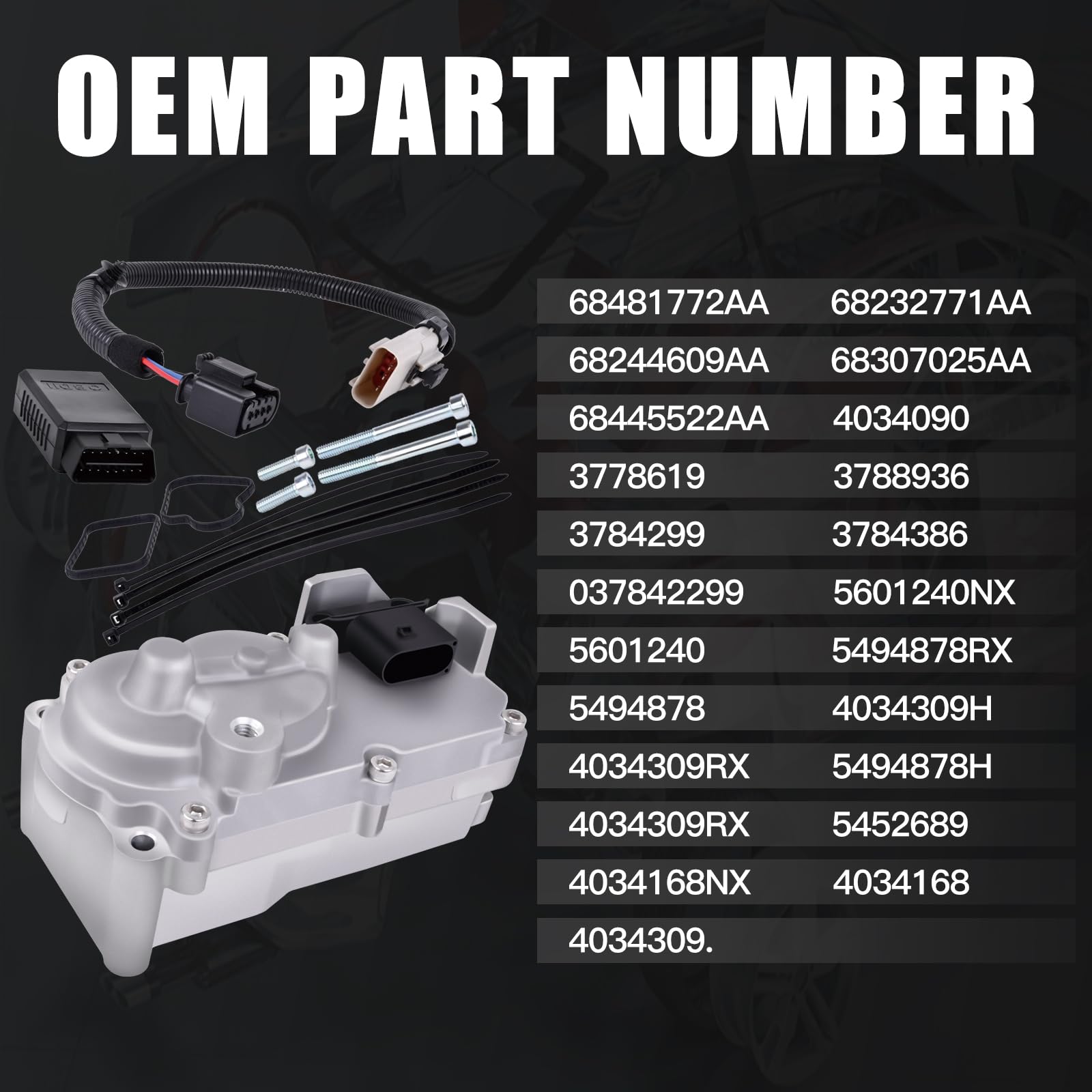 Turbocharger Actuator Compatible With Dodge Ram 2500-5500 6.7L Cummins 2013-2018 - Replaces 68445522AA, HE300VG