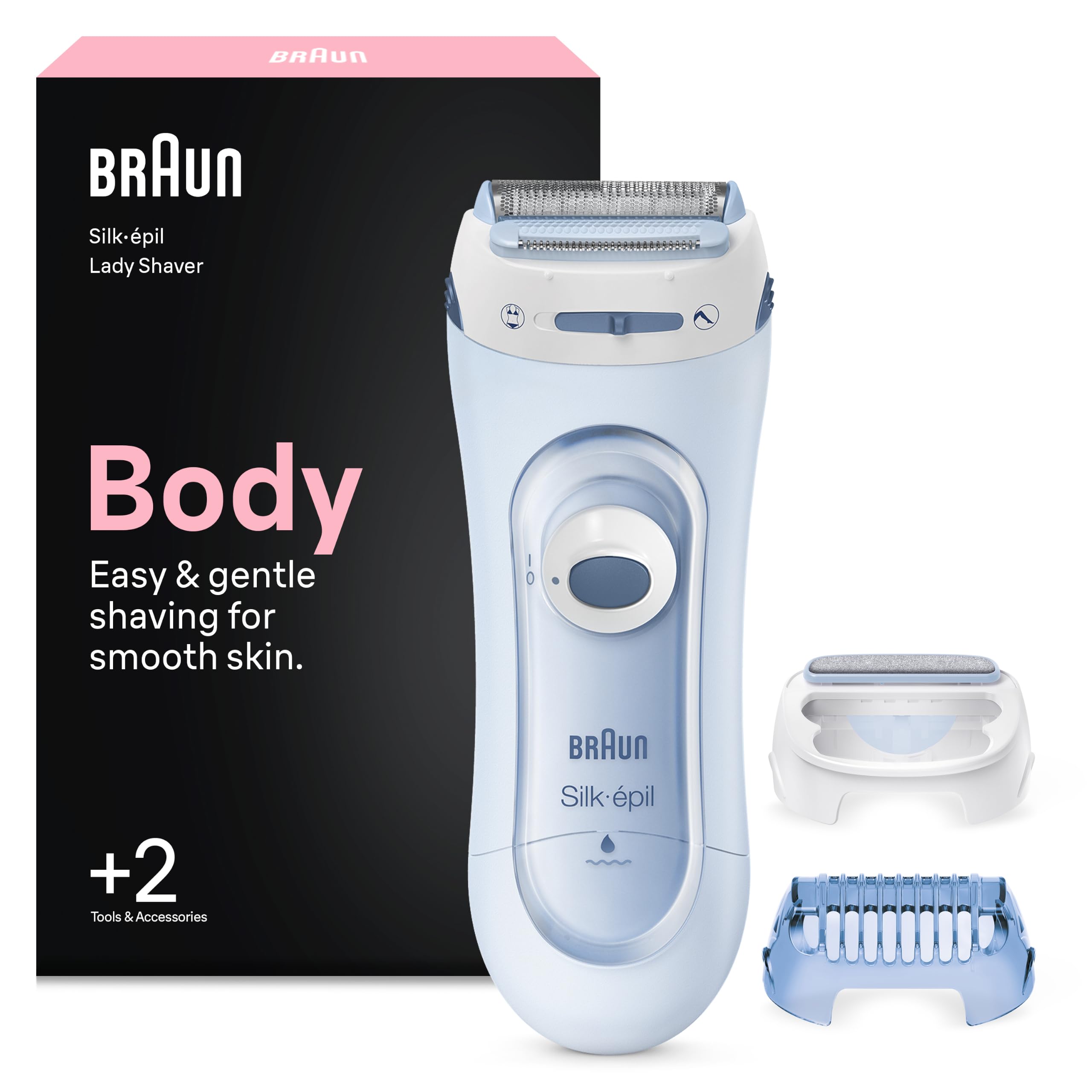Braun Epilierer Damen Silk·épil, Damenrasierer Elektrisch, LS5160, Blau | Ladyshaver, Elektrischer Rasierer, Trimmer Und Peeling System, Wasserdicht, Inkl. Peeling-Aufsatz Und Trimmeraufsatz