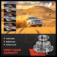 Vista 4 de A-Premium Cojinete de rueda delantera y conjunto de cubo con 6 lengüetas compatible con Ford Transit-250 2015, Transit-350 2015-2017, Transit-350 HD