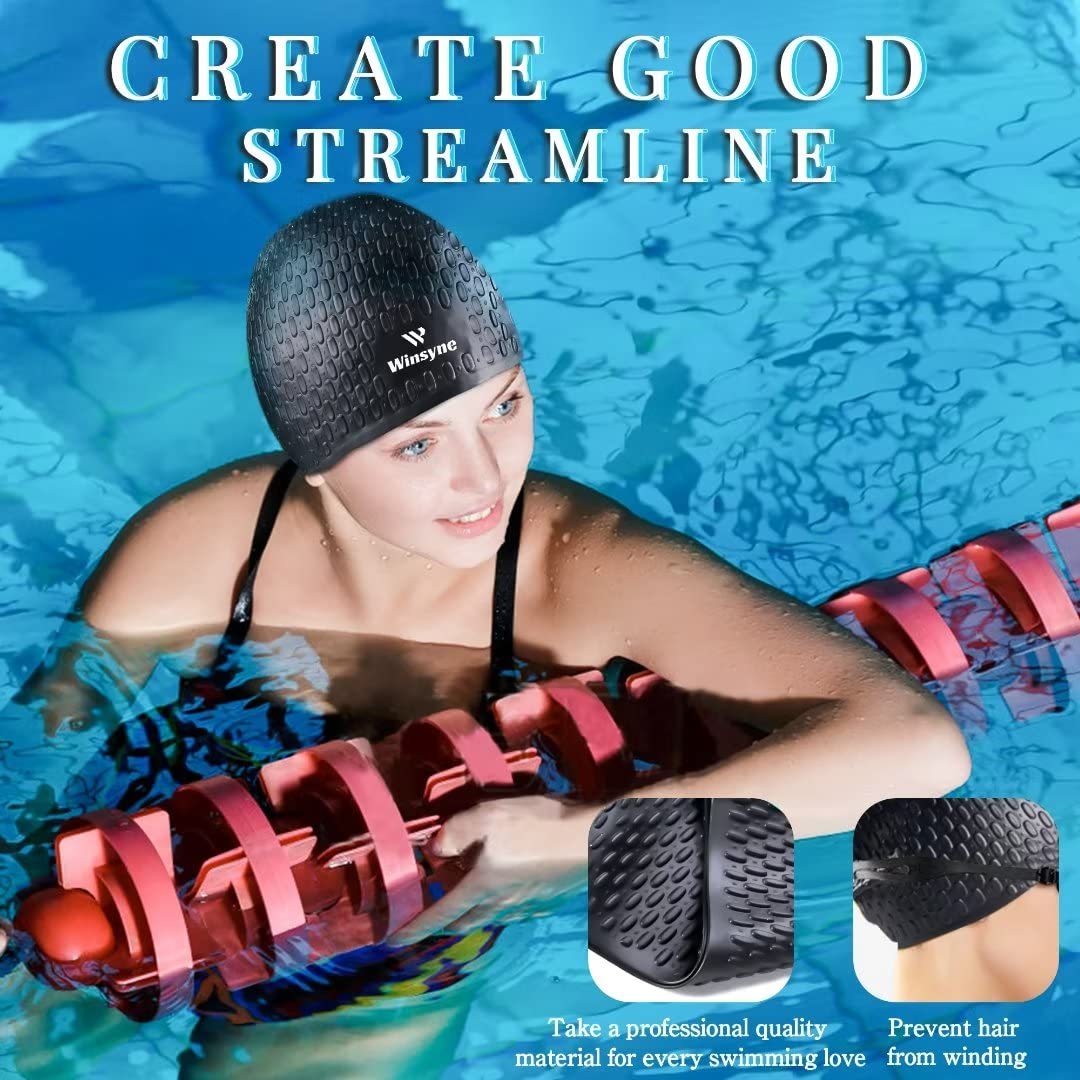 Cuffia da nuoto unisex in silicone, per donne e uomini, di