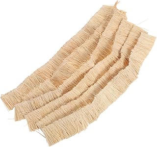 Kisangel 6pcs Artificial Thatch Roof, Dollhouses Artificial Thatch Grass Roof for Mini DIY Micro Landscape Model Houses