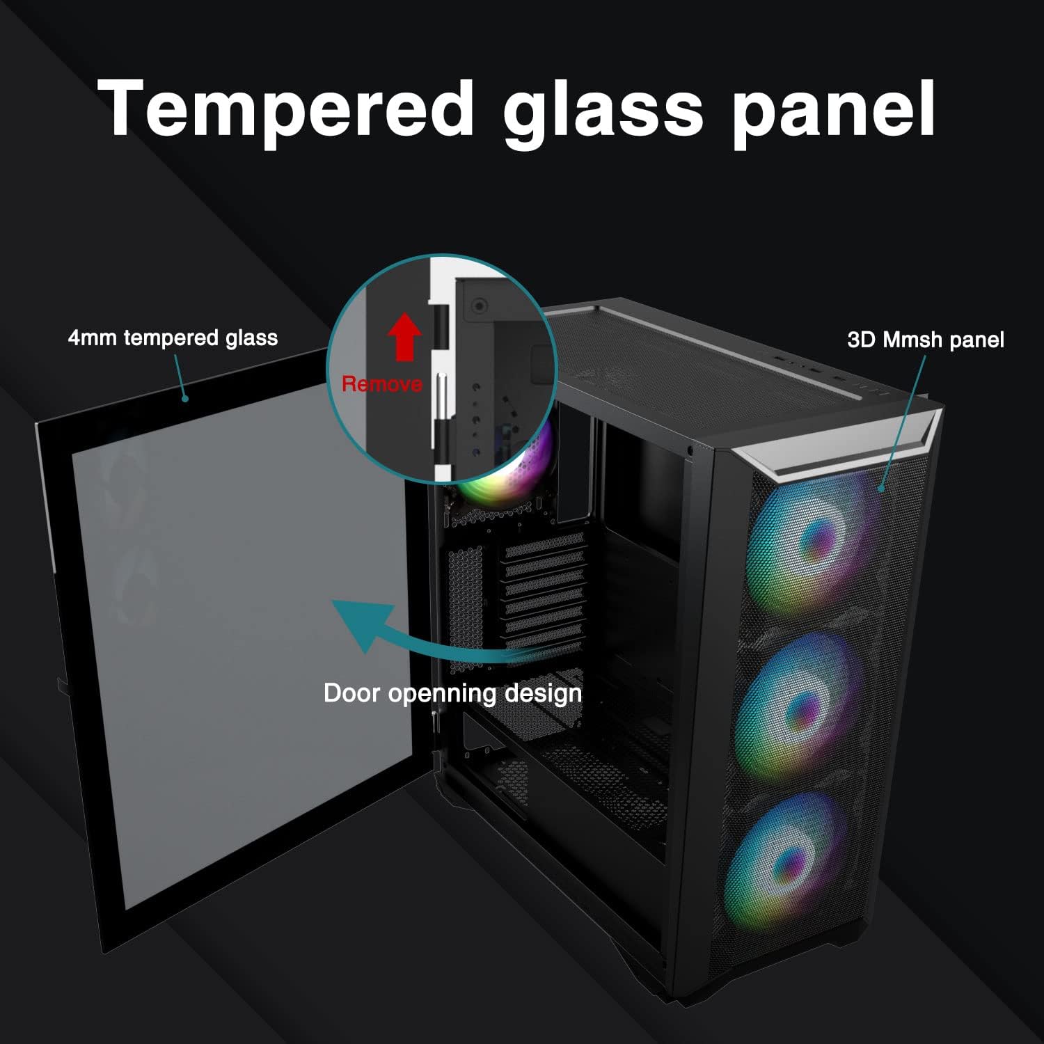 Buy MidTower PC Case, DARKROCK Baikal ATX Case Top 360mm Radiator