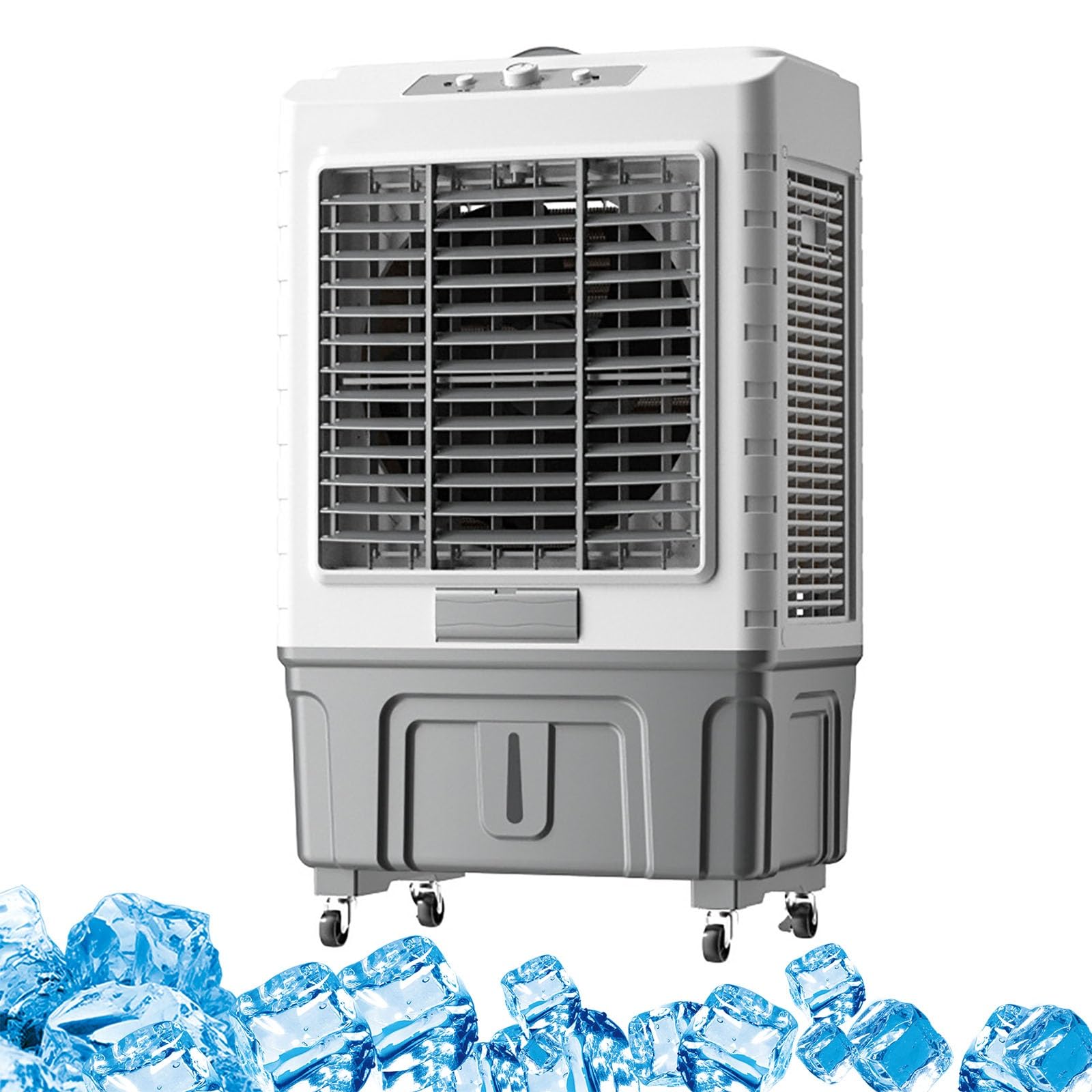 asdchZen Portable Evaporative Air Cooler, 3-Speed Swamp Cooler With Large Water Tank, 120°Oscillation, Quiet Cooling Fan For Garage, Indoor And Outdoor Use,102cm/40in 55L