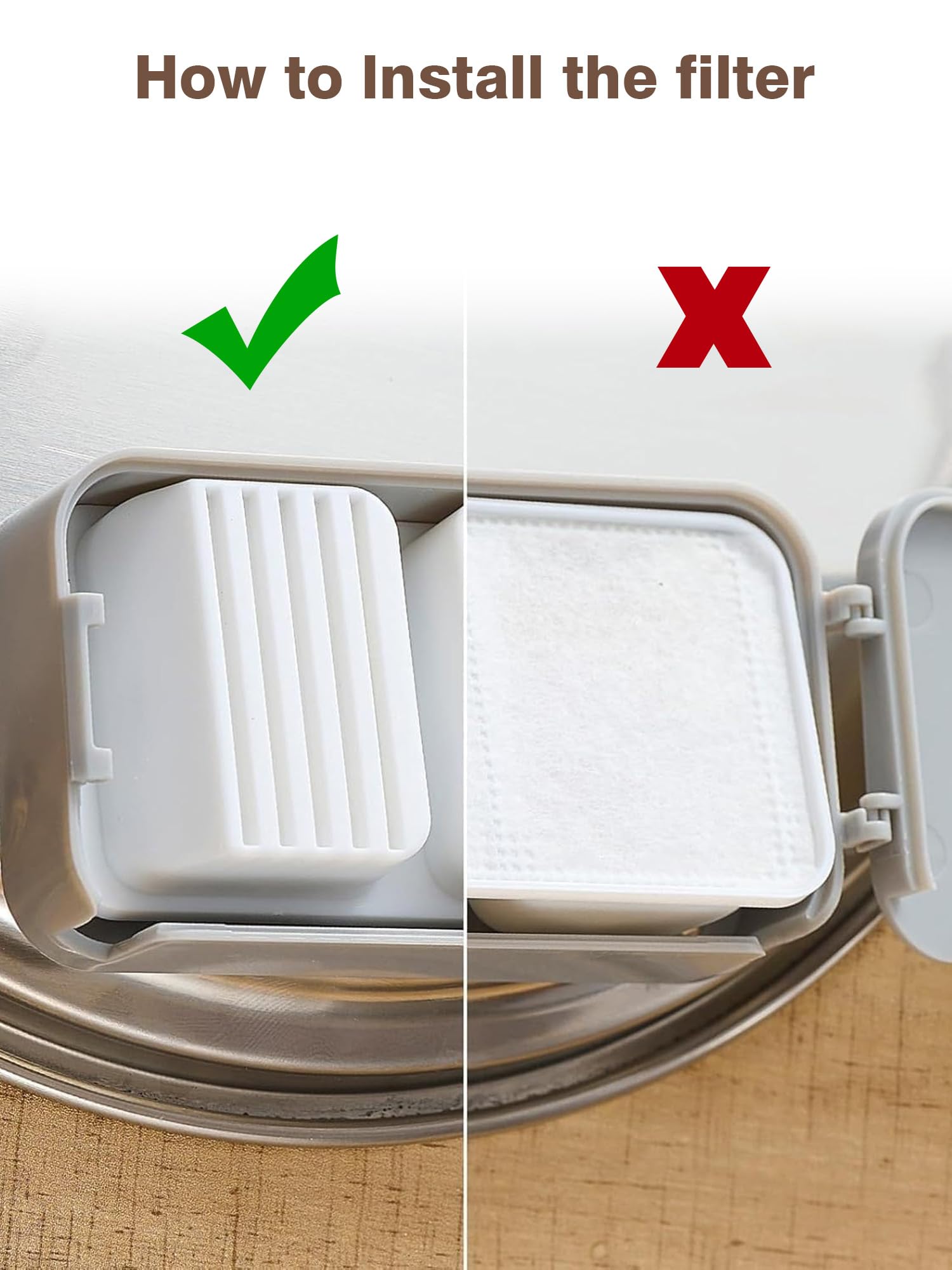Filtro de fuente de agua para gatos, paquete de 6, carbono, iones, filtro de esponja para fuente de agua inoxidable para gatos